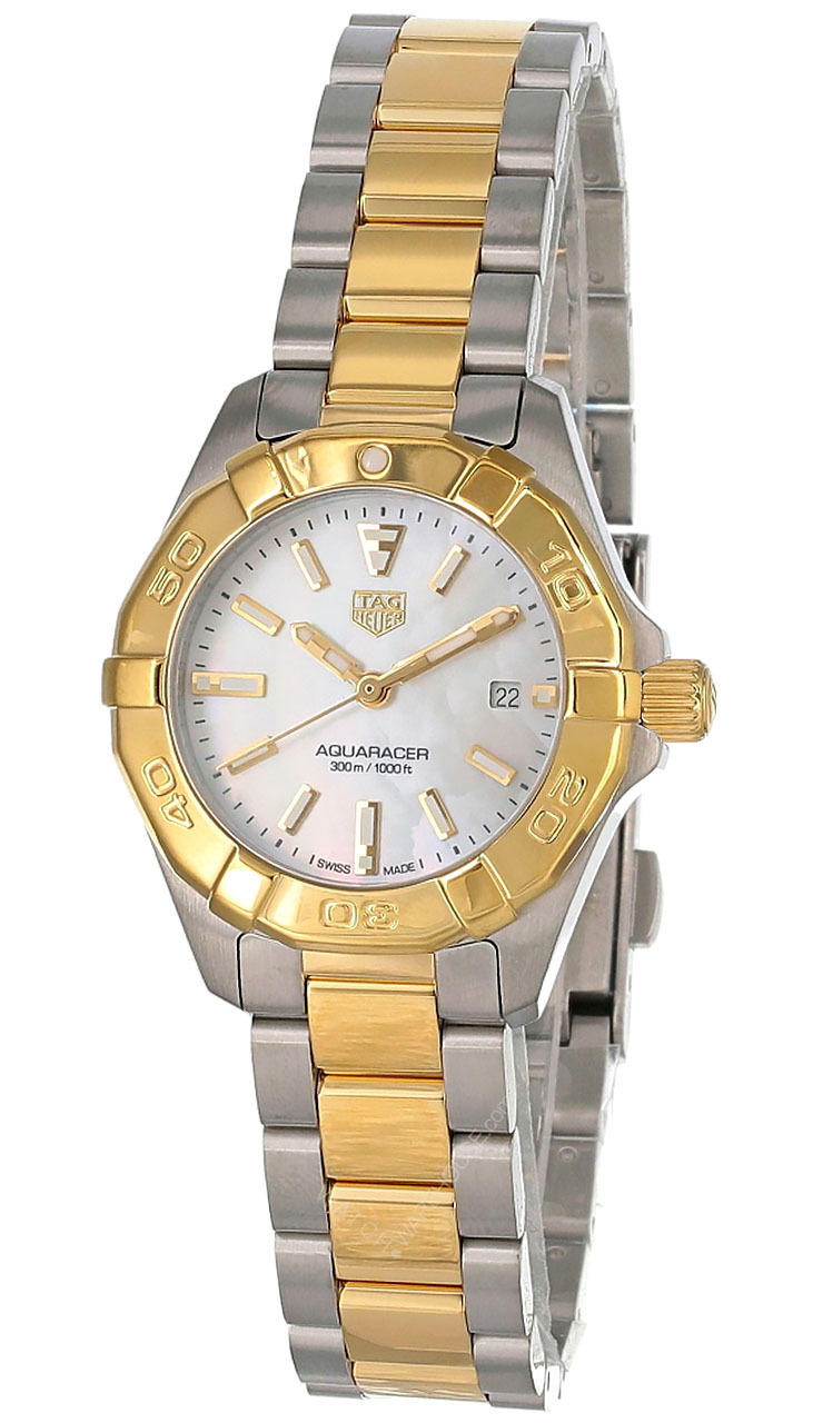 TAG HEUER Aquaracer 27MM SS MOP Dial 2-Tone Women's Watch WBD1420.BB0321