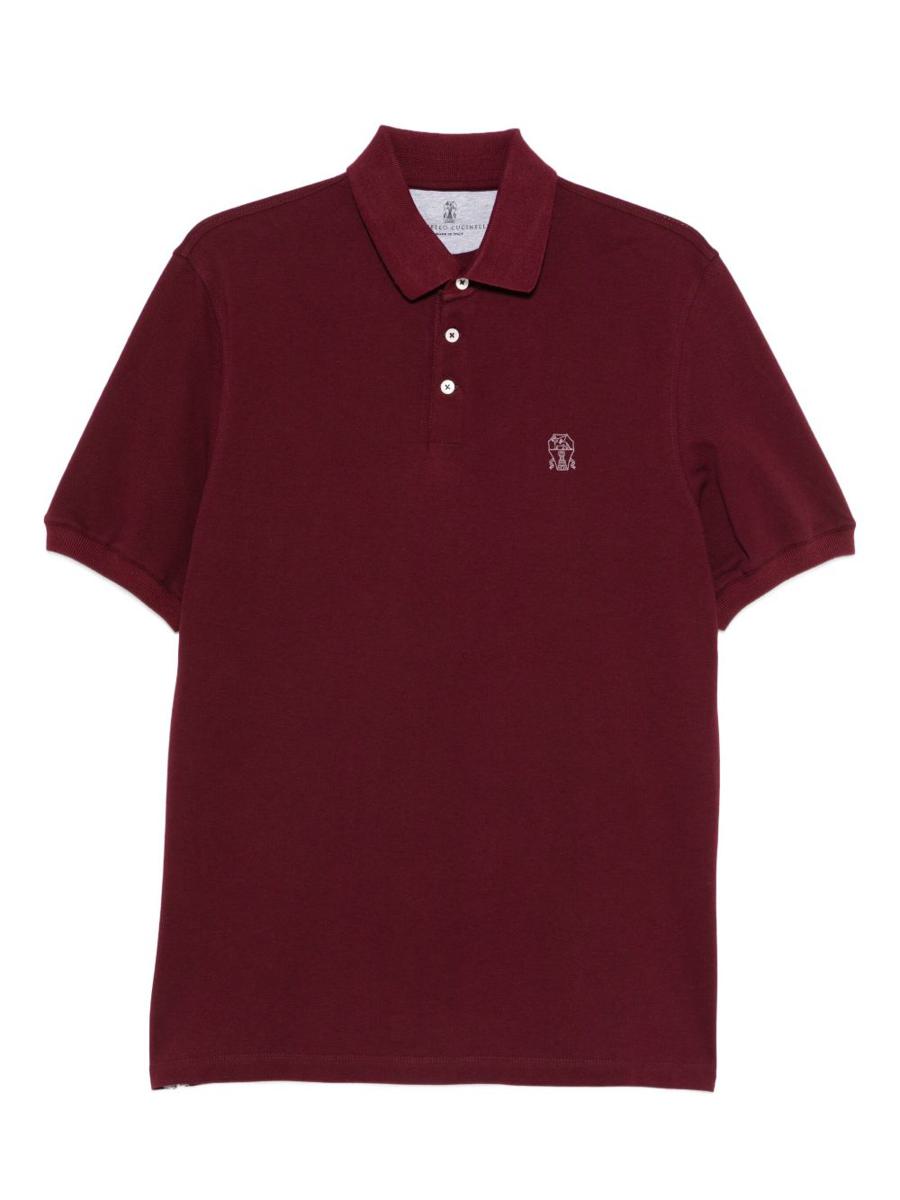 Brunello Cucinelli logo棉质polo衫