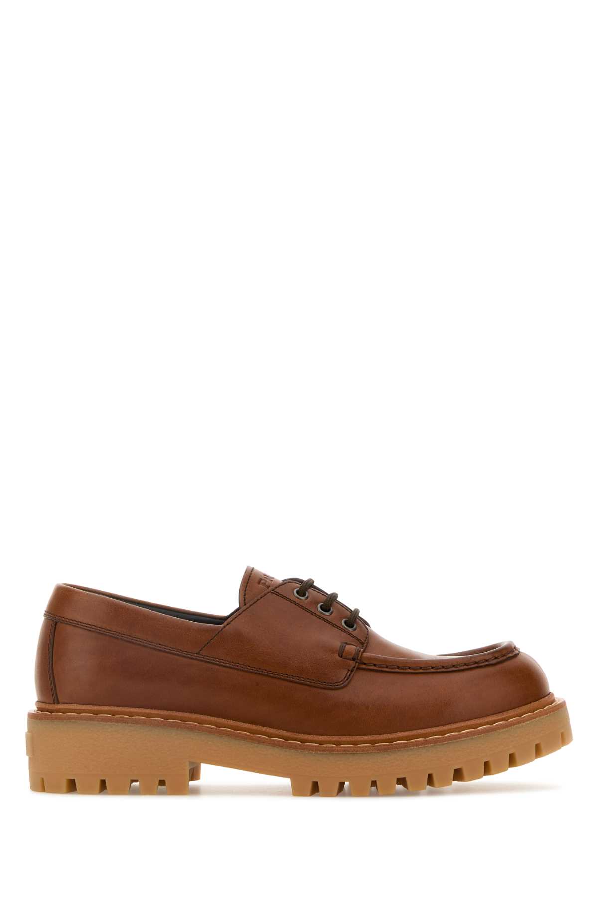Prada Caramel Leather Lace-up Shoes