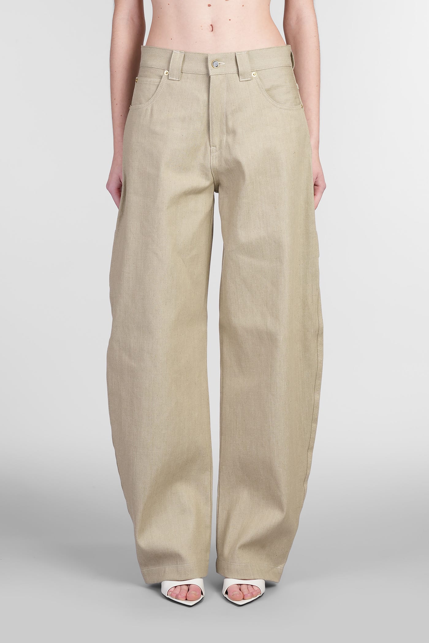 DARKPARK Audrey Pants In Beige Cotton