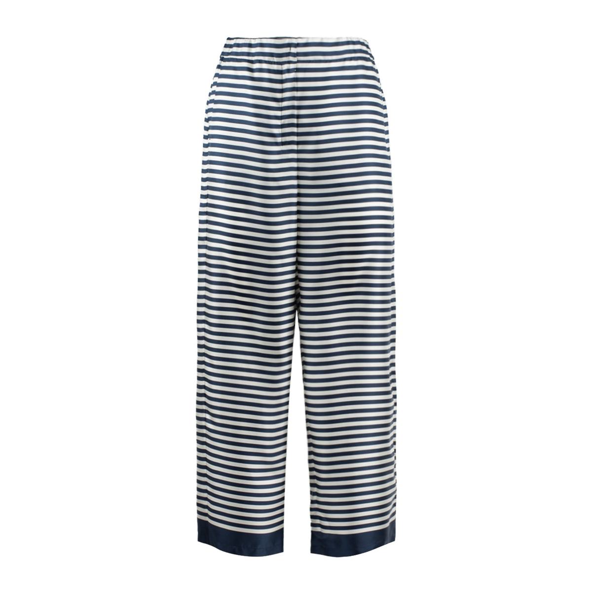 Max Mara Nine Printed Silk Pants With Belt