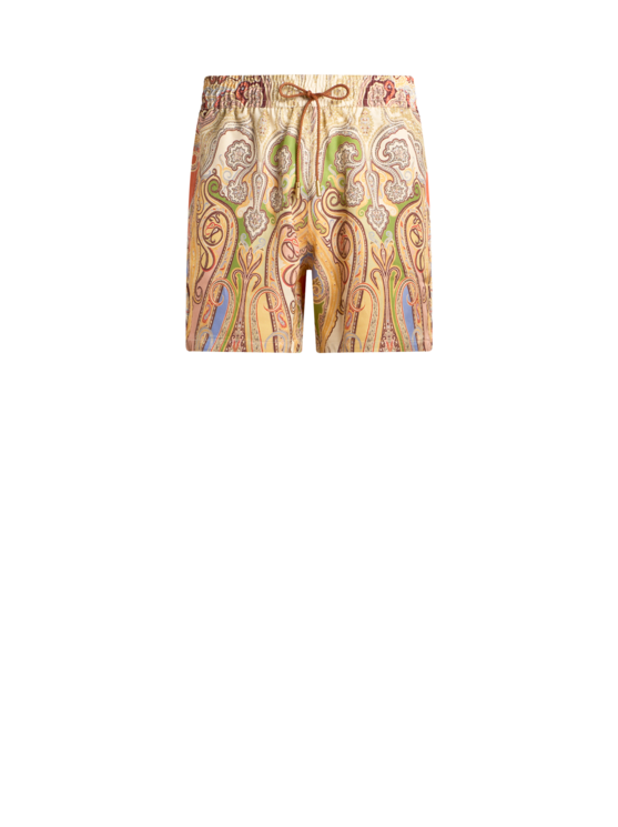 Etro, Short De Bain À Motif Paisley All-over, Homme, Beige, Taille XS