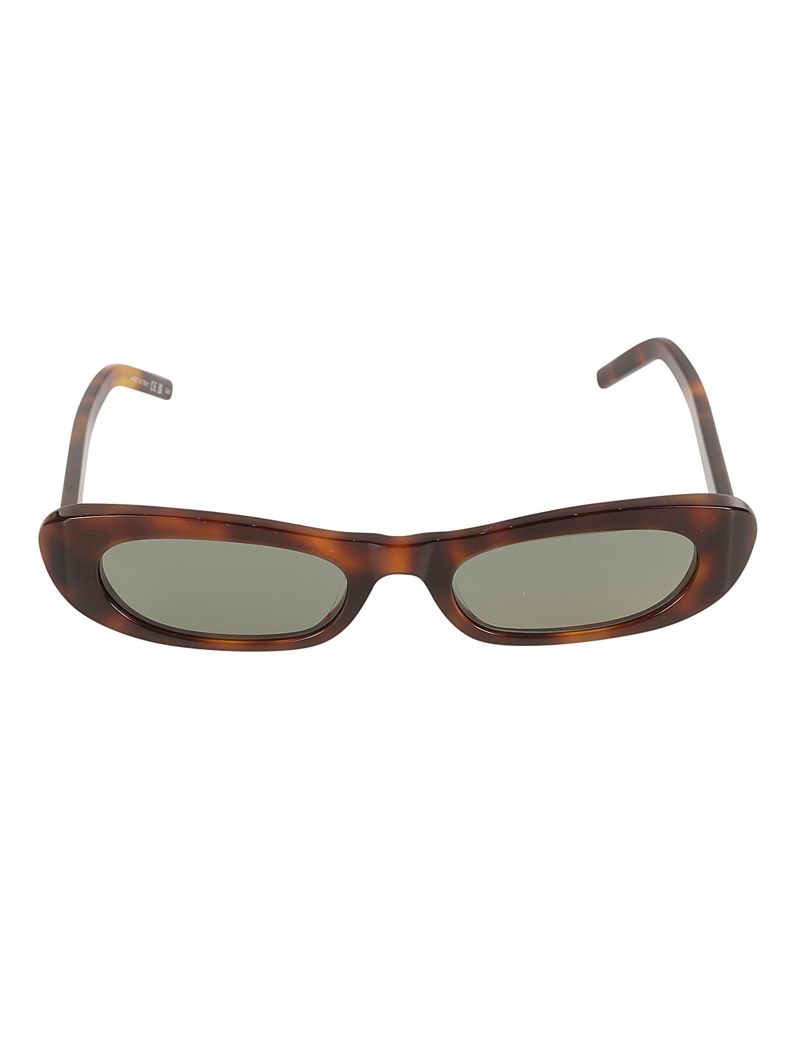 Saint Laurent Eyewear Oval Frame Flame Effect Sunglasses