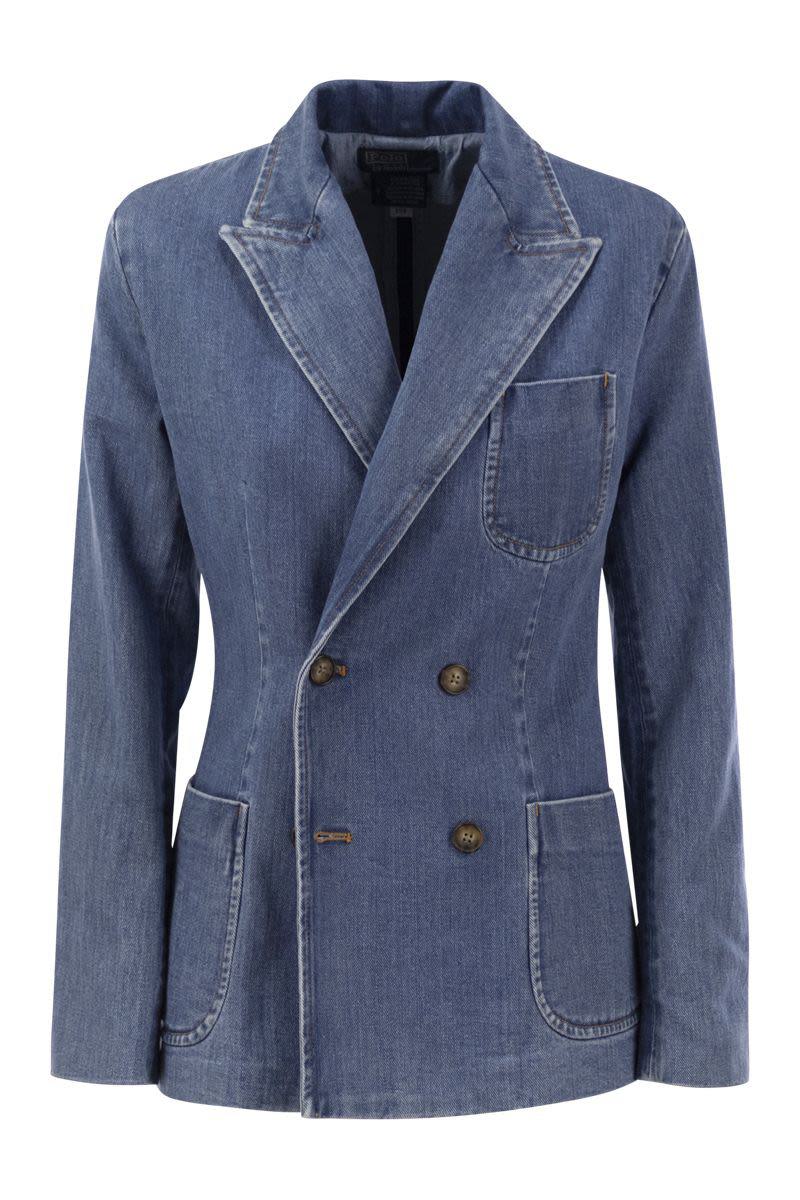 Polo Ralph Lauren Double-Breasted Denim Blazer