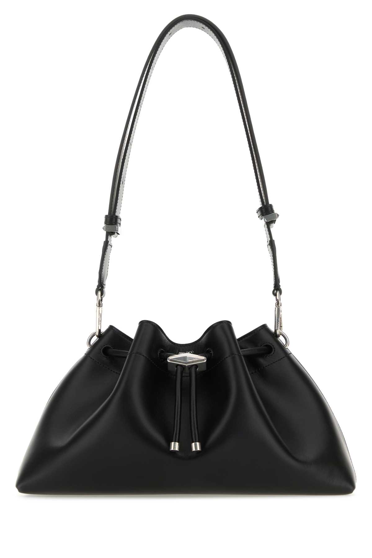 Jimmy Choo Black Leather Bon Bon Crossbody Bag