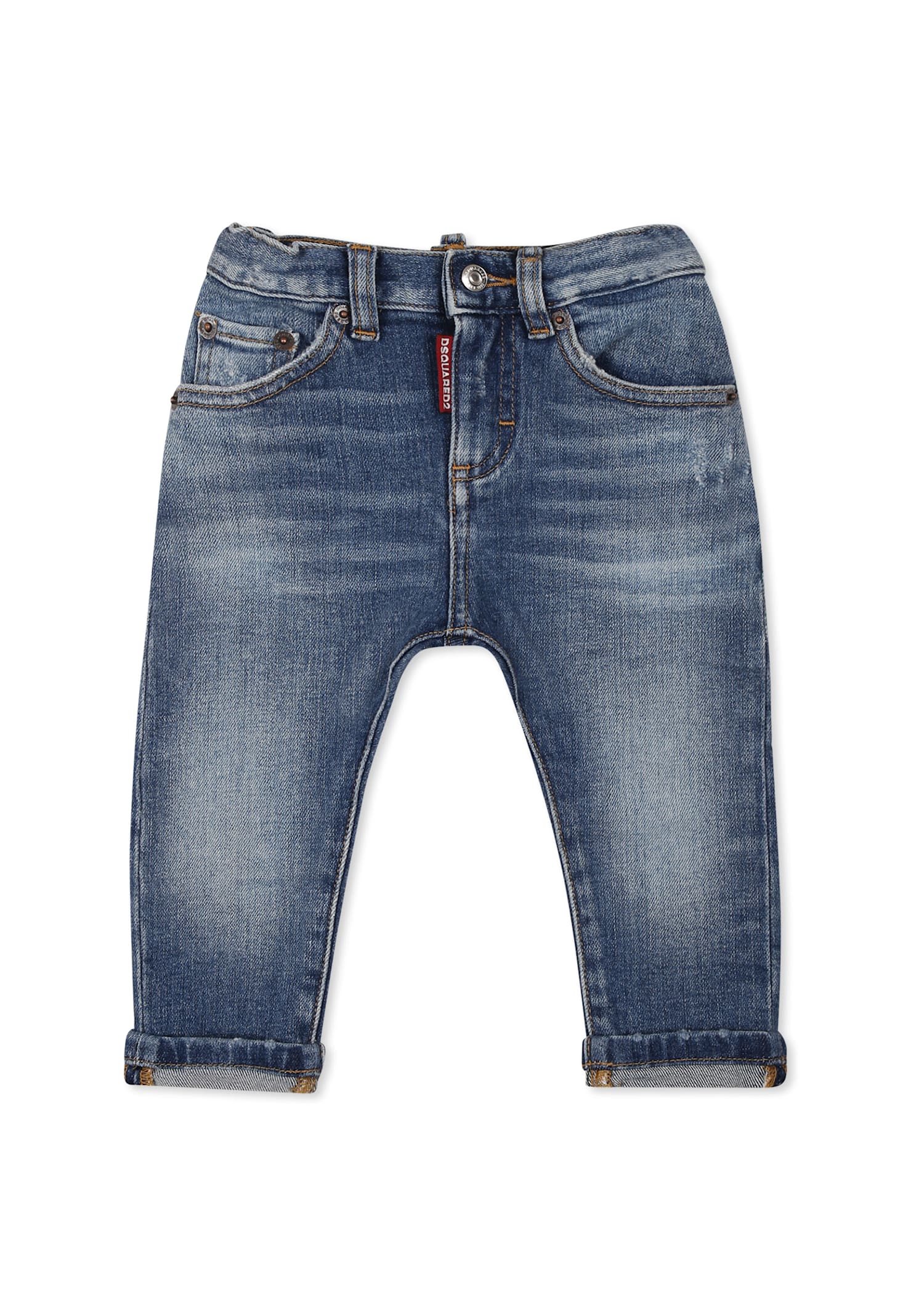 Dsquared2 Denim Jeans For Baby Boy With Logo