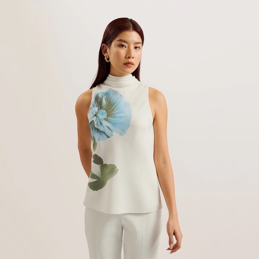 Setsuko Cowl Neck Sleeveless Top
