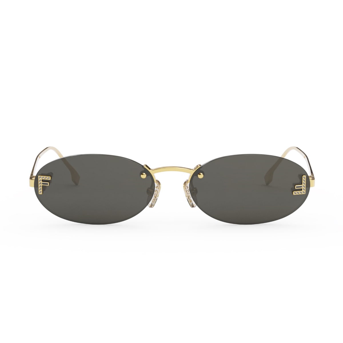 Fendi Eyewear Fe4075us 30a Oro Fendi First Crystal Sunglasses