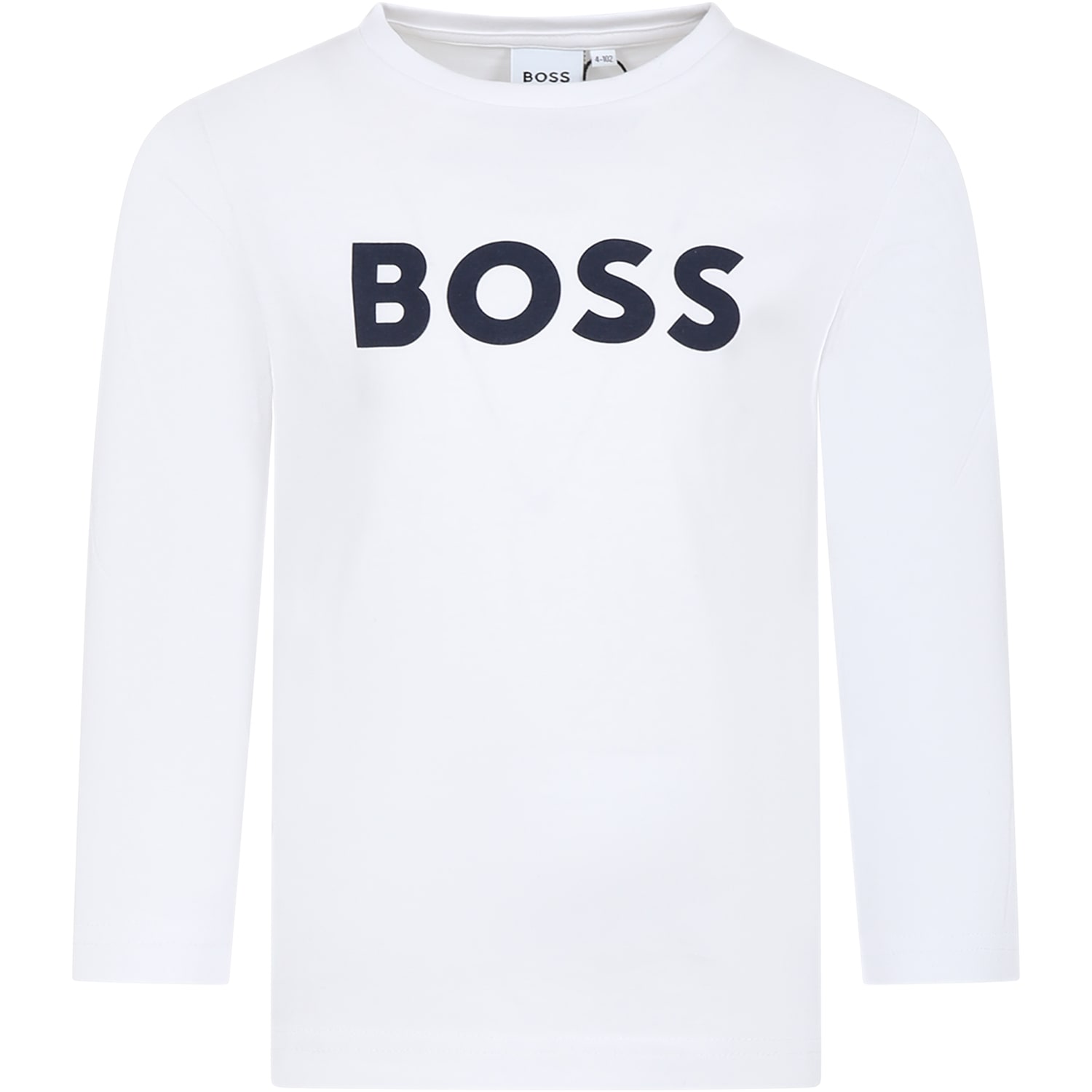 Hugo Boss White T-shirt For Boy With Logo