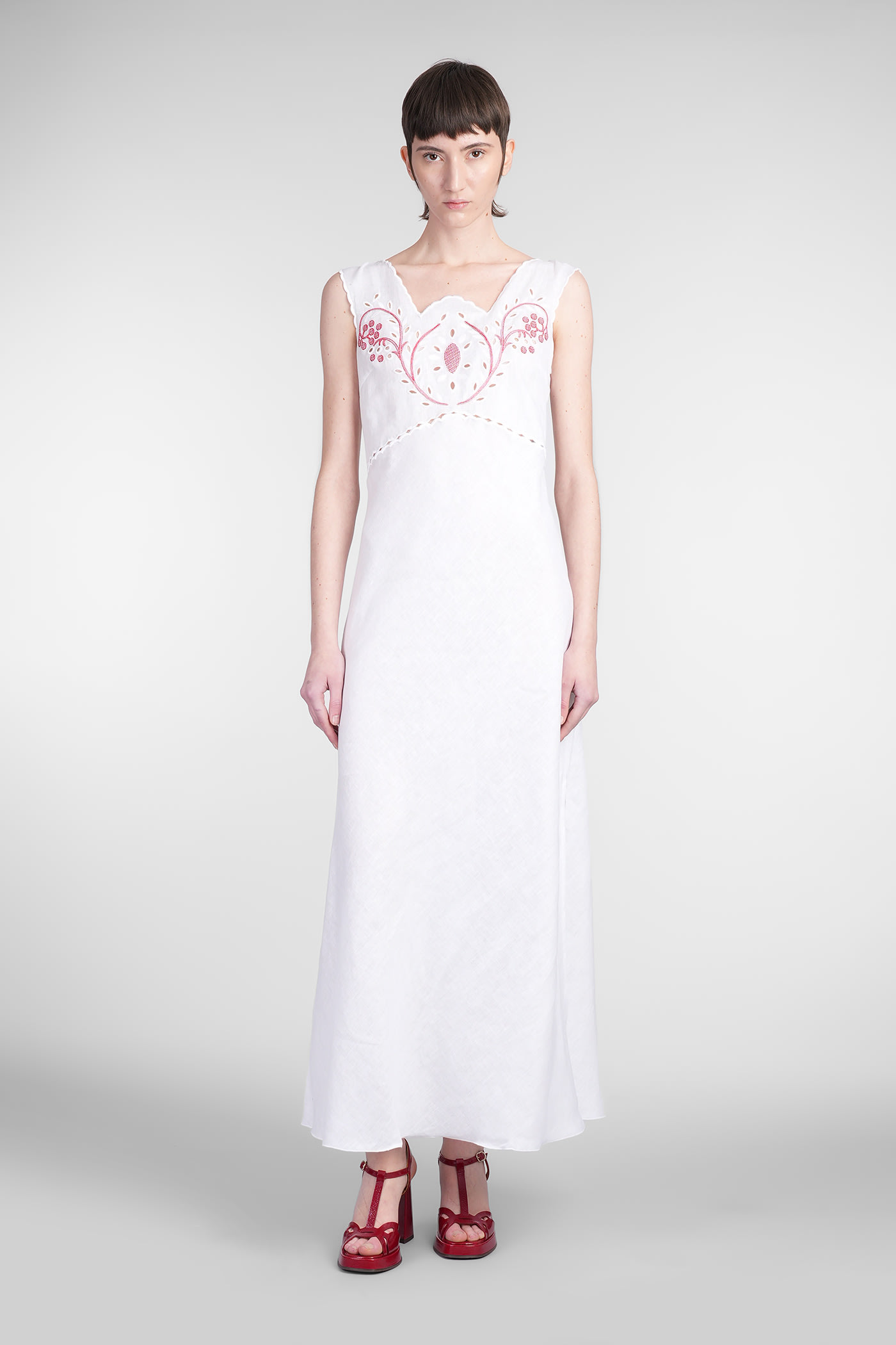 Holy Caftan Athina In White Linen