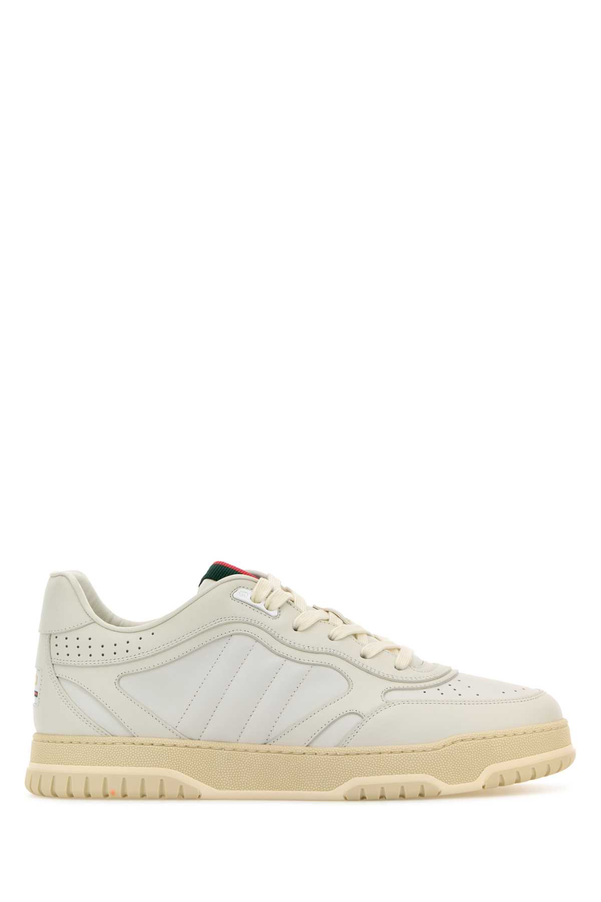 Gucci White Leather Re-web Sneakers