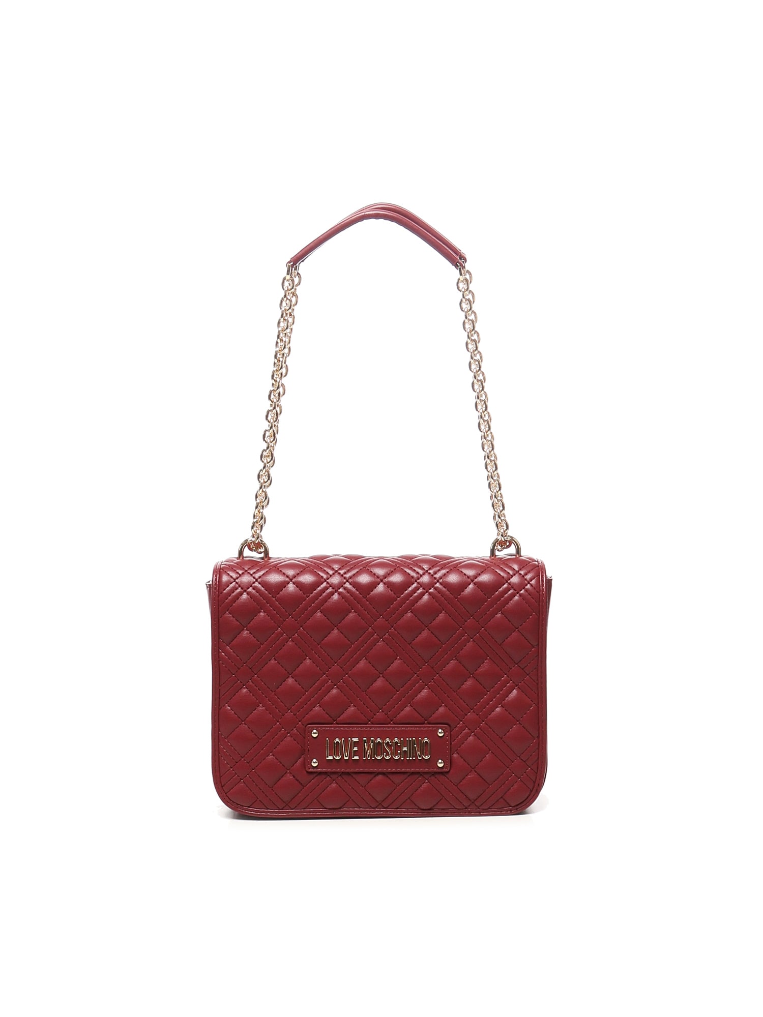 Love Moschino Quilted Shoulder Bag With Logo