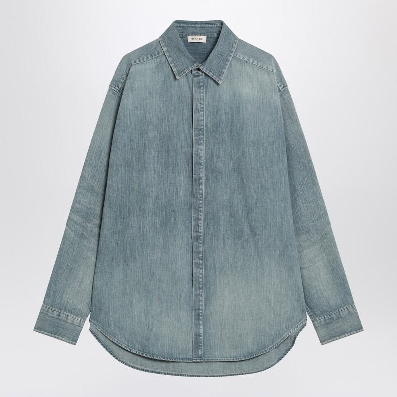 Fear Of God Light Shirt With Faded Denim Effect
