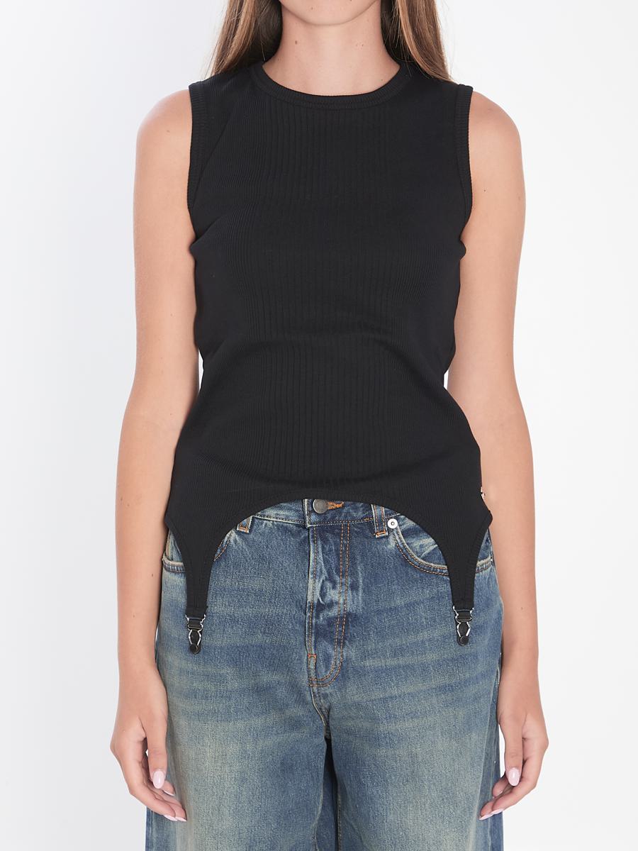 Tank Top With Lingerie Garter