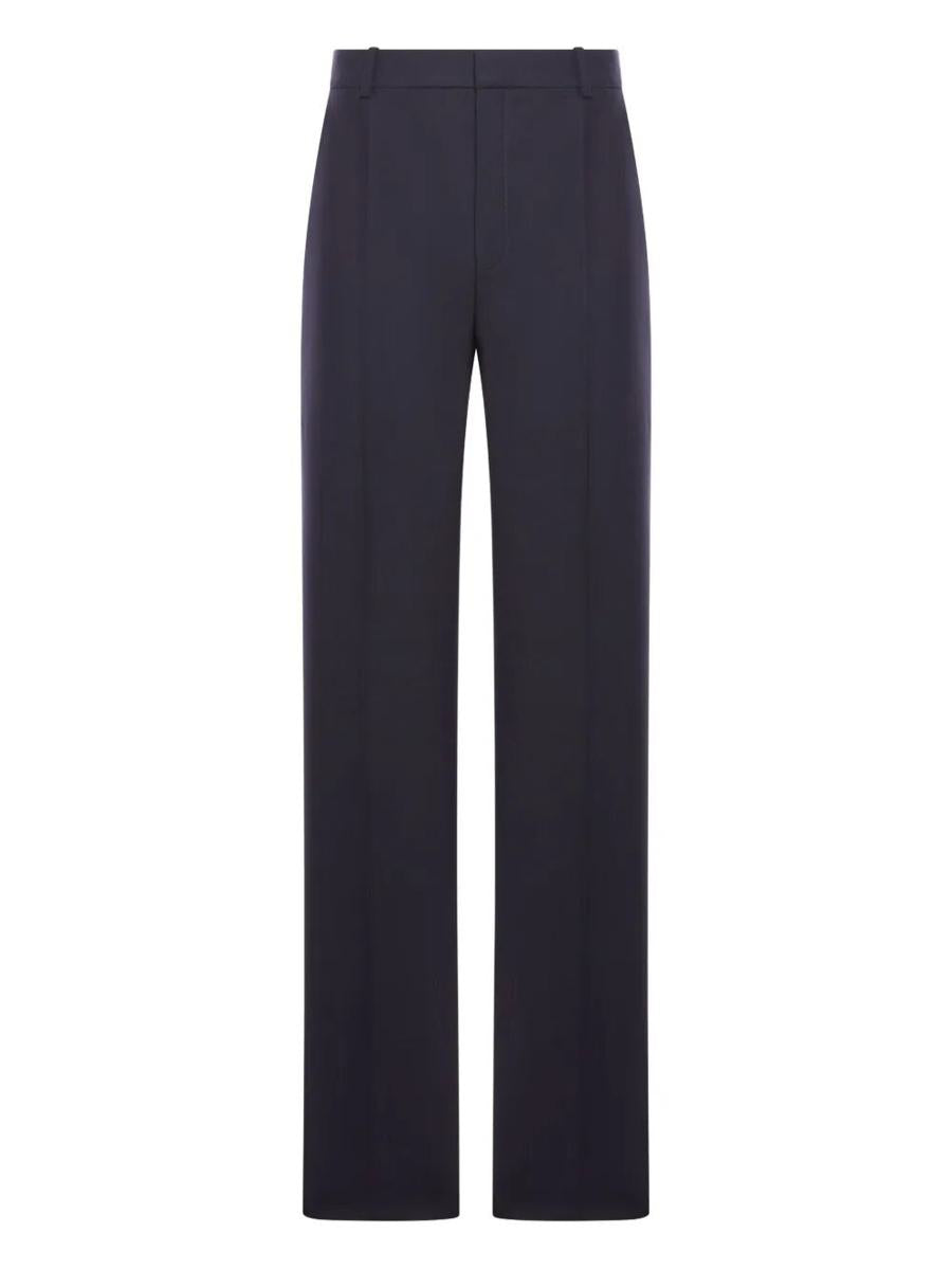 Saint Laurent High-Waisted Tailored Pants In Wool Chiné Clothing