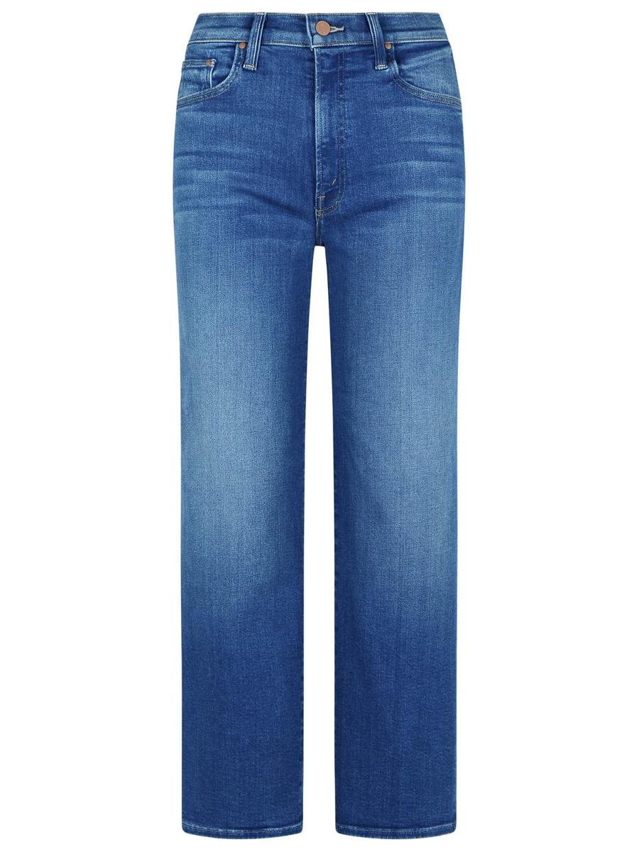 Mother 'The Rambler Zip Ankle' Blue Cotton Jeans