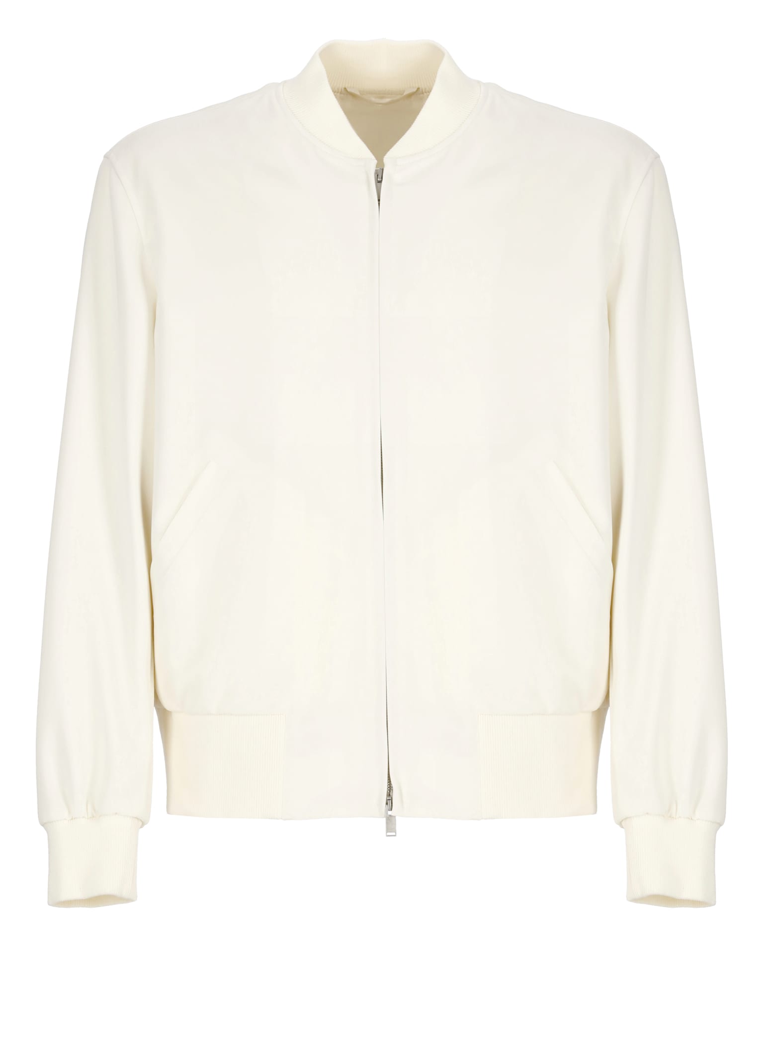 Lardini Bomber In White Wool