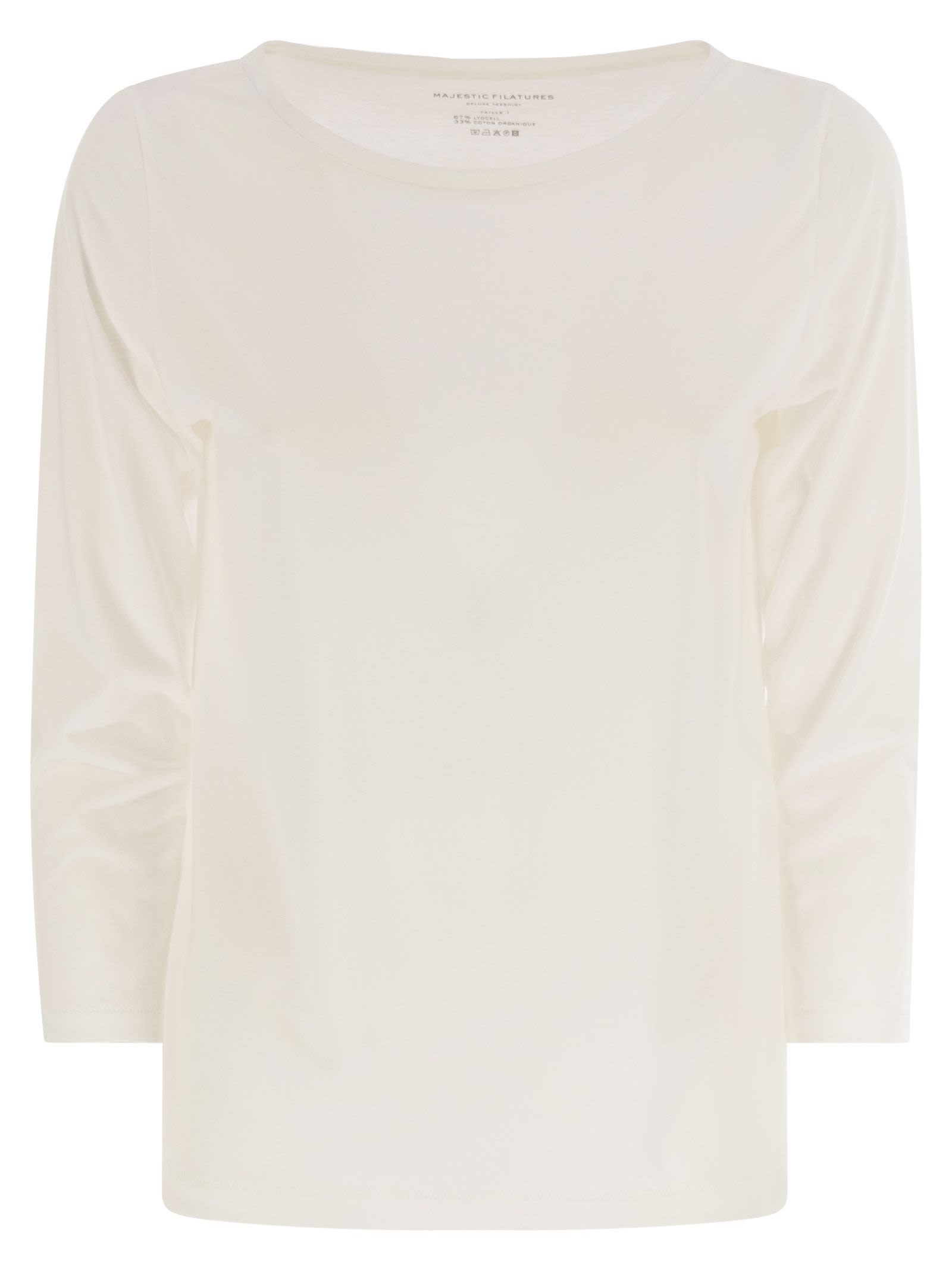 Majestic Filatures T-shirt With 3/4 Sleeves