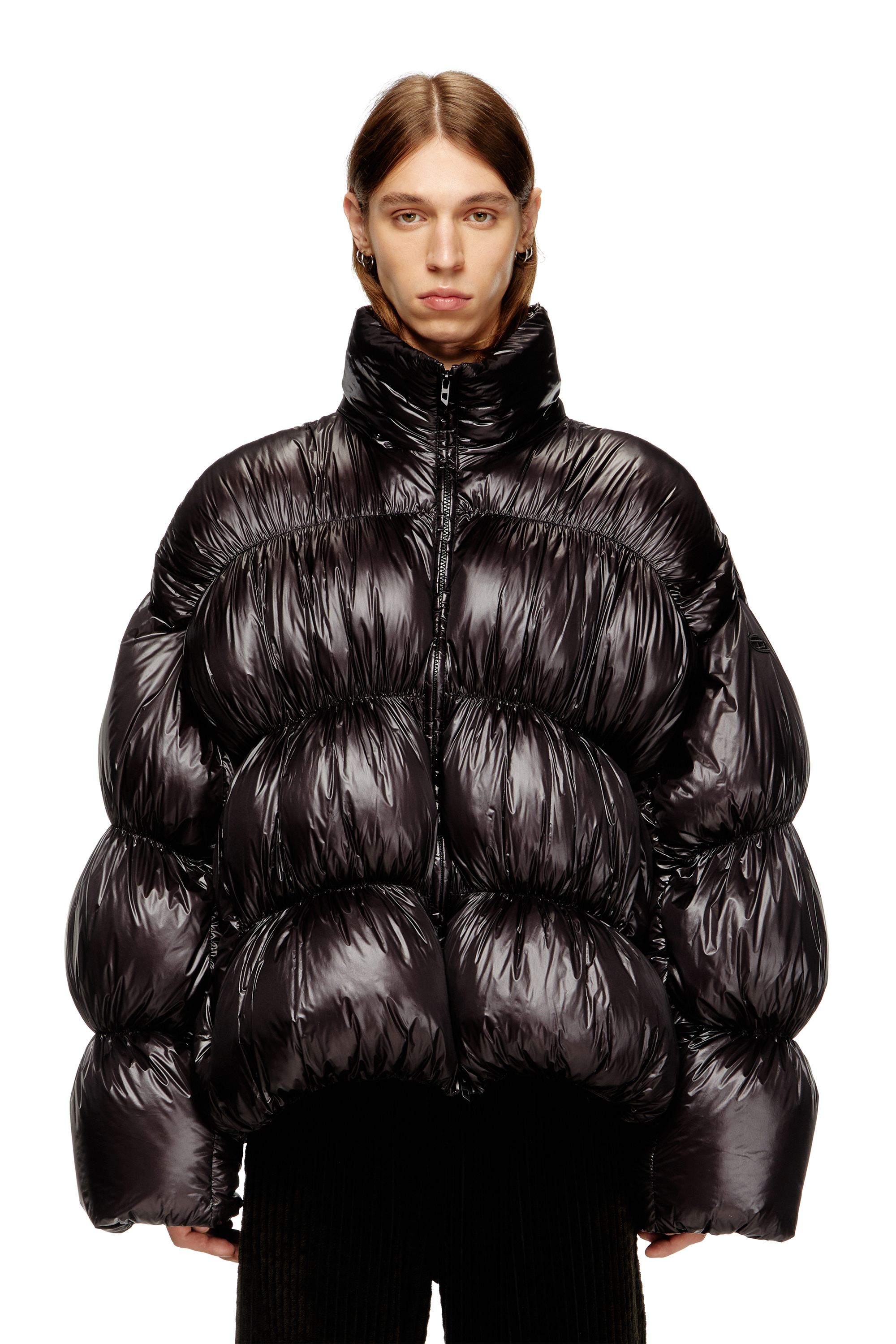 Diesel - Hooded down jacket with bubble effect - Winter Jackets - Man - To Be Defined