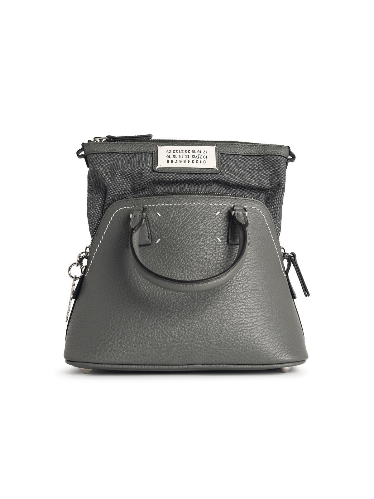 Maison Margiela 5ac Mini Bag In Pebble Grey Leather