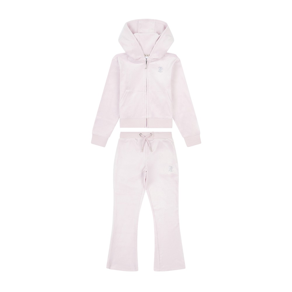 Diamante Zip Thru & Bootcut Jogger Tracksuit