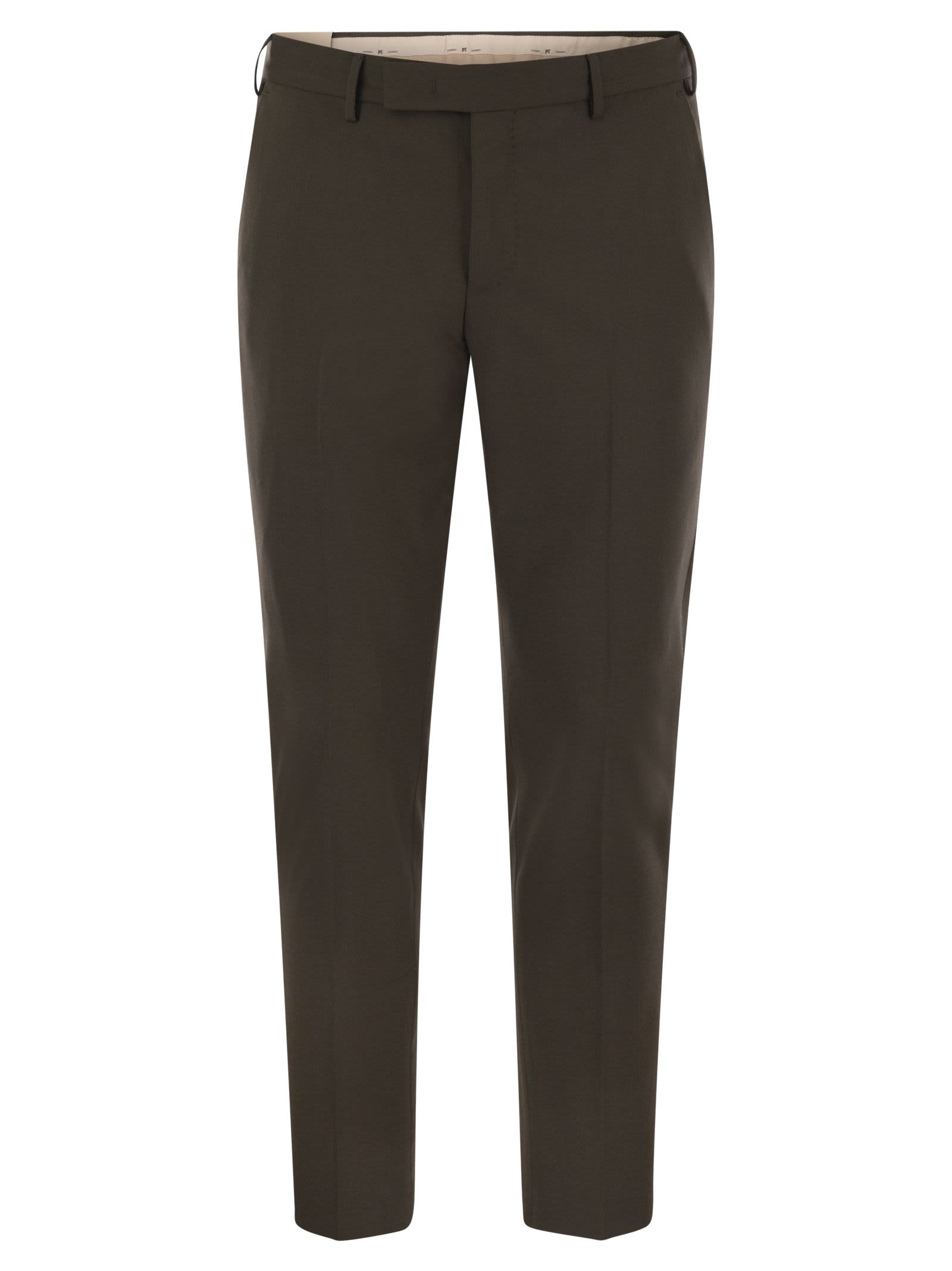 PT Torino Dieci - Stretch Virgin Wool Trousers