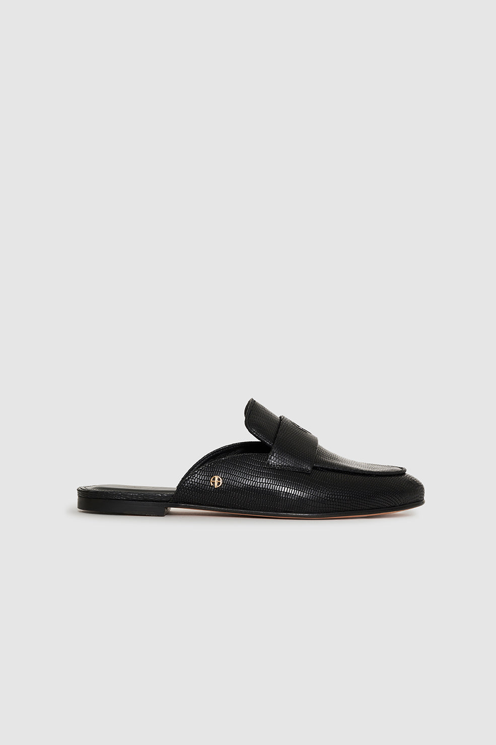 Corrine Mules - Mini Embossed Black
