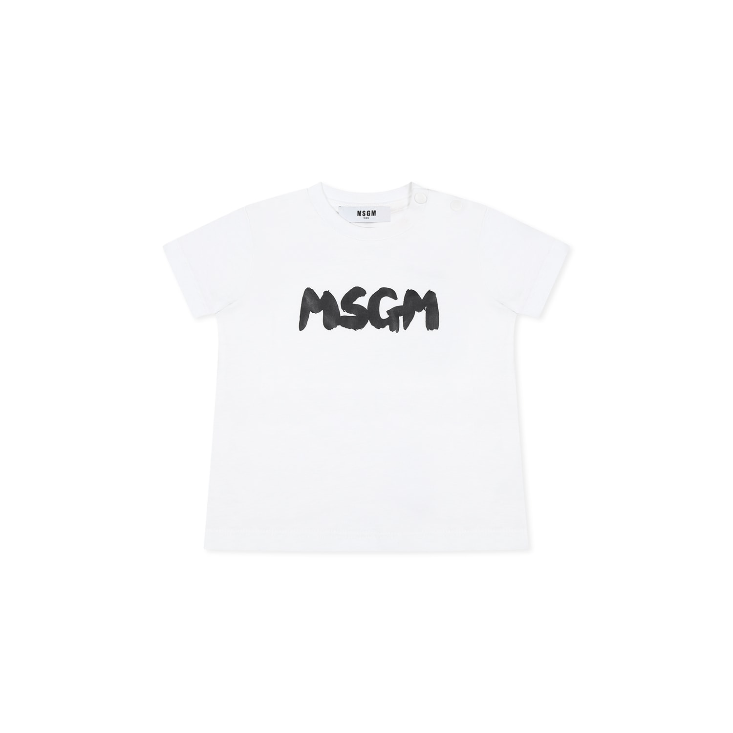 MSGM White T-shirt For Babykids With Logo
