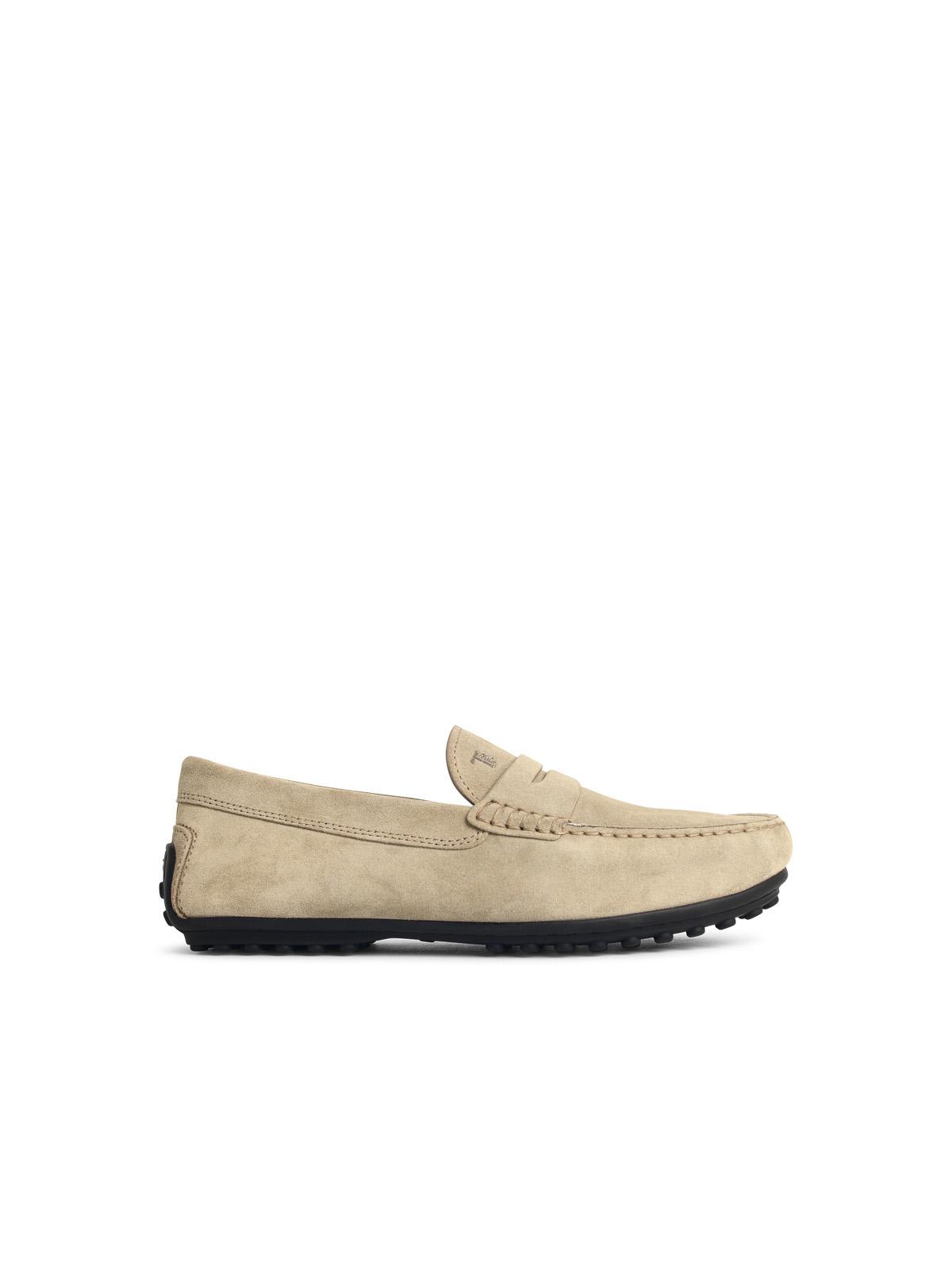 Tod's city Gommino Beige Suede Loafers