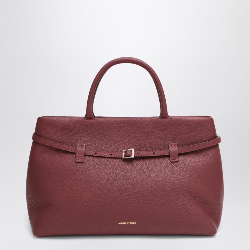 Manu Atelier Le Cambon 35 Burgundy Bag In Suede