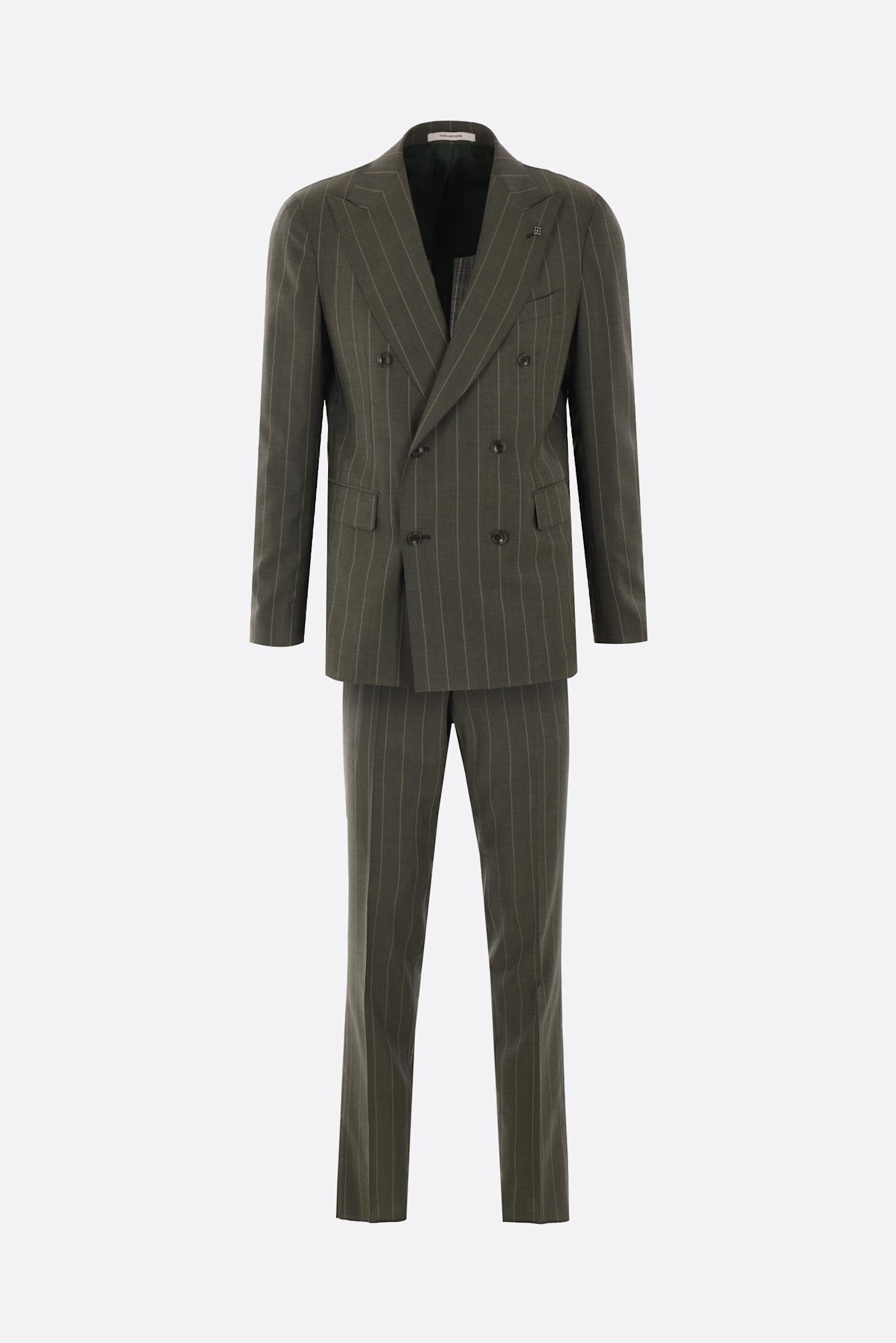 Tagliatore Pinstriped Wool Two-piece Suit