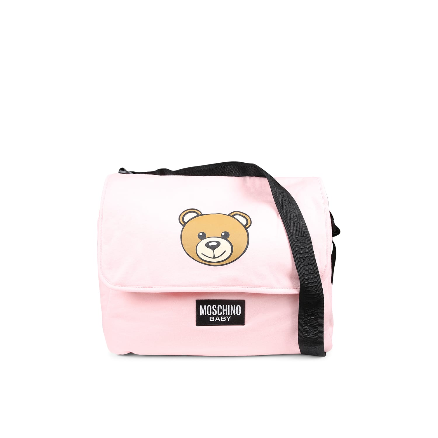 Moschino Pink Changing Bag For Baby Girl With Teddy Bear