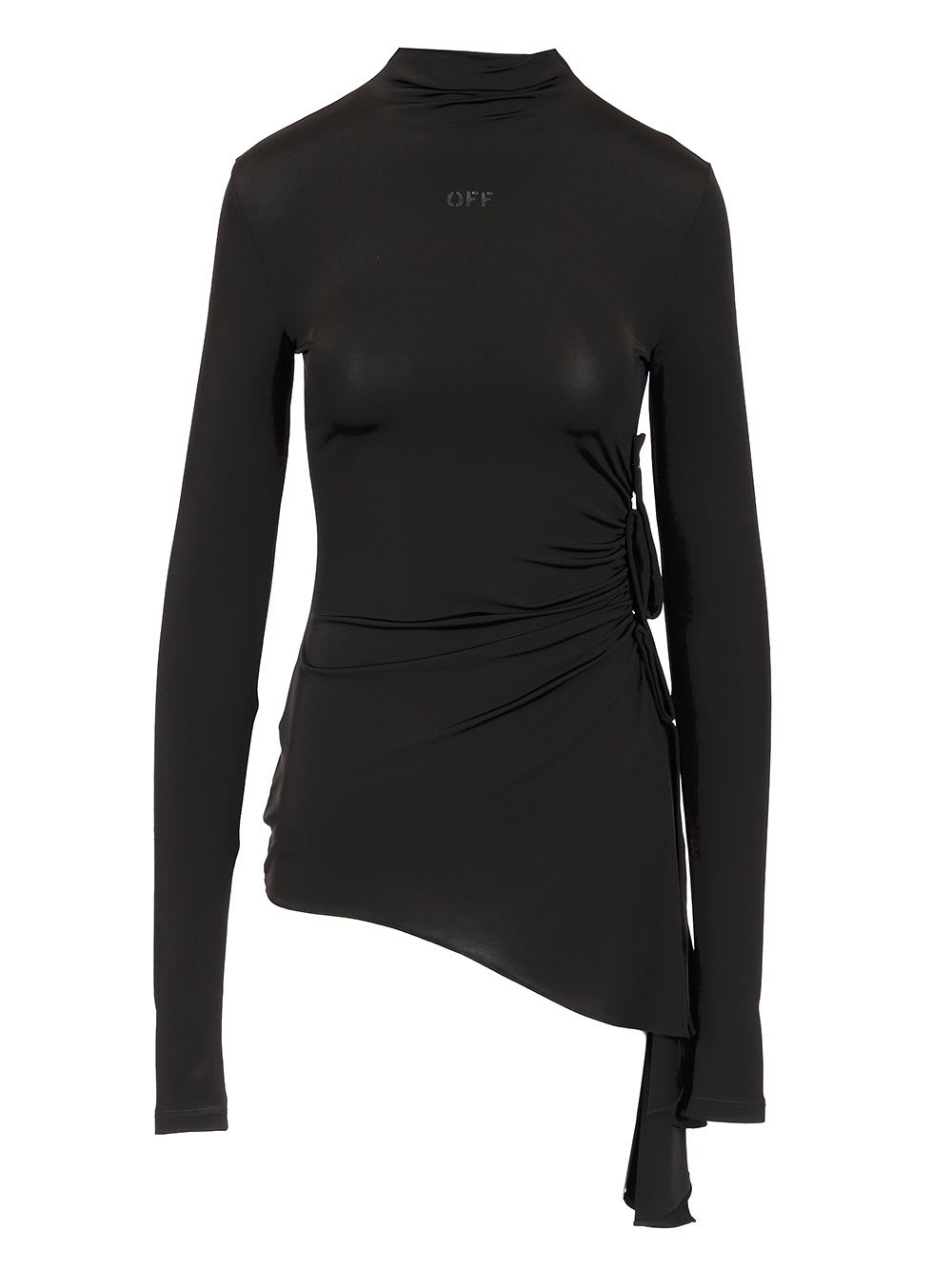 Off-White Long Sleeve Draped Top