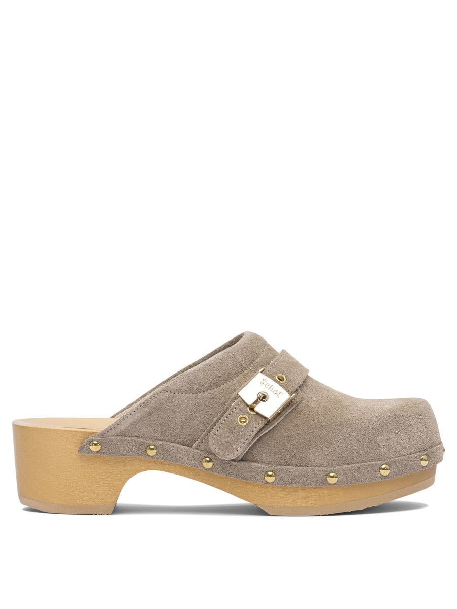 Scholl Pescura 50Mm 米色蜂蜜色侧面木屐鞋