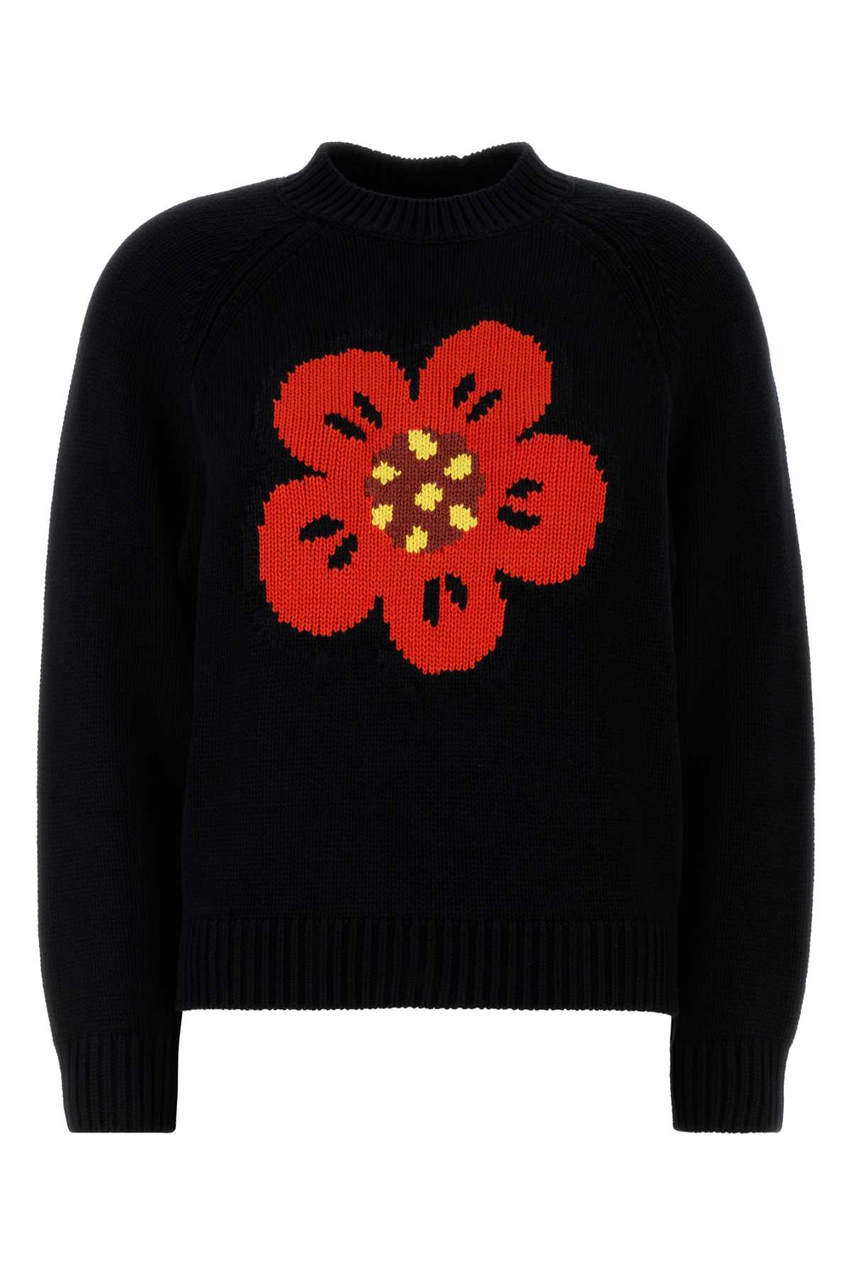 Kenzo Black Cotton Blend Sweater