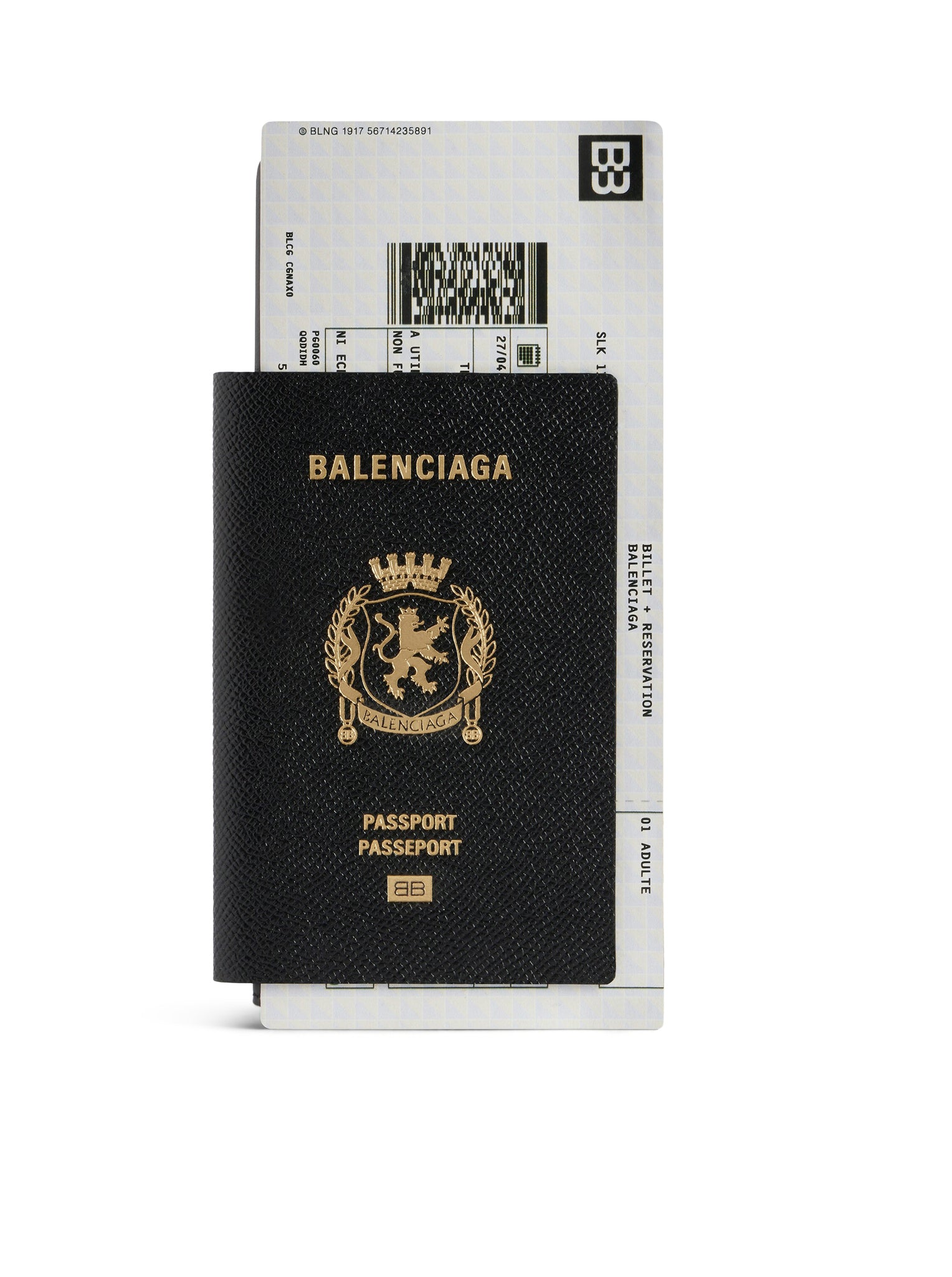 1-CARD LONG PASSPORT WALLET IN BLACK - Balenciaga - Man