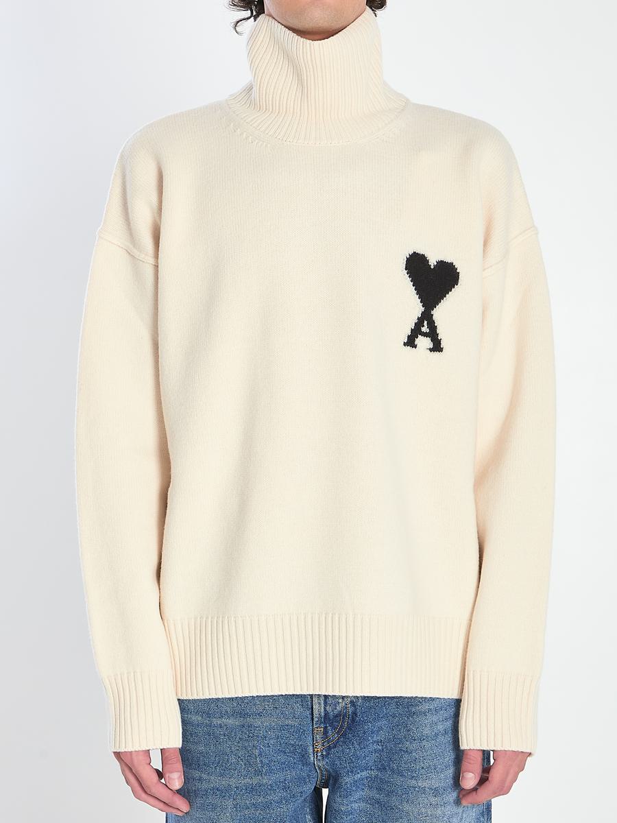 AMI Paris De Coeur Turtleneck Sweater