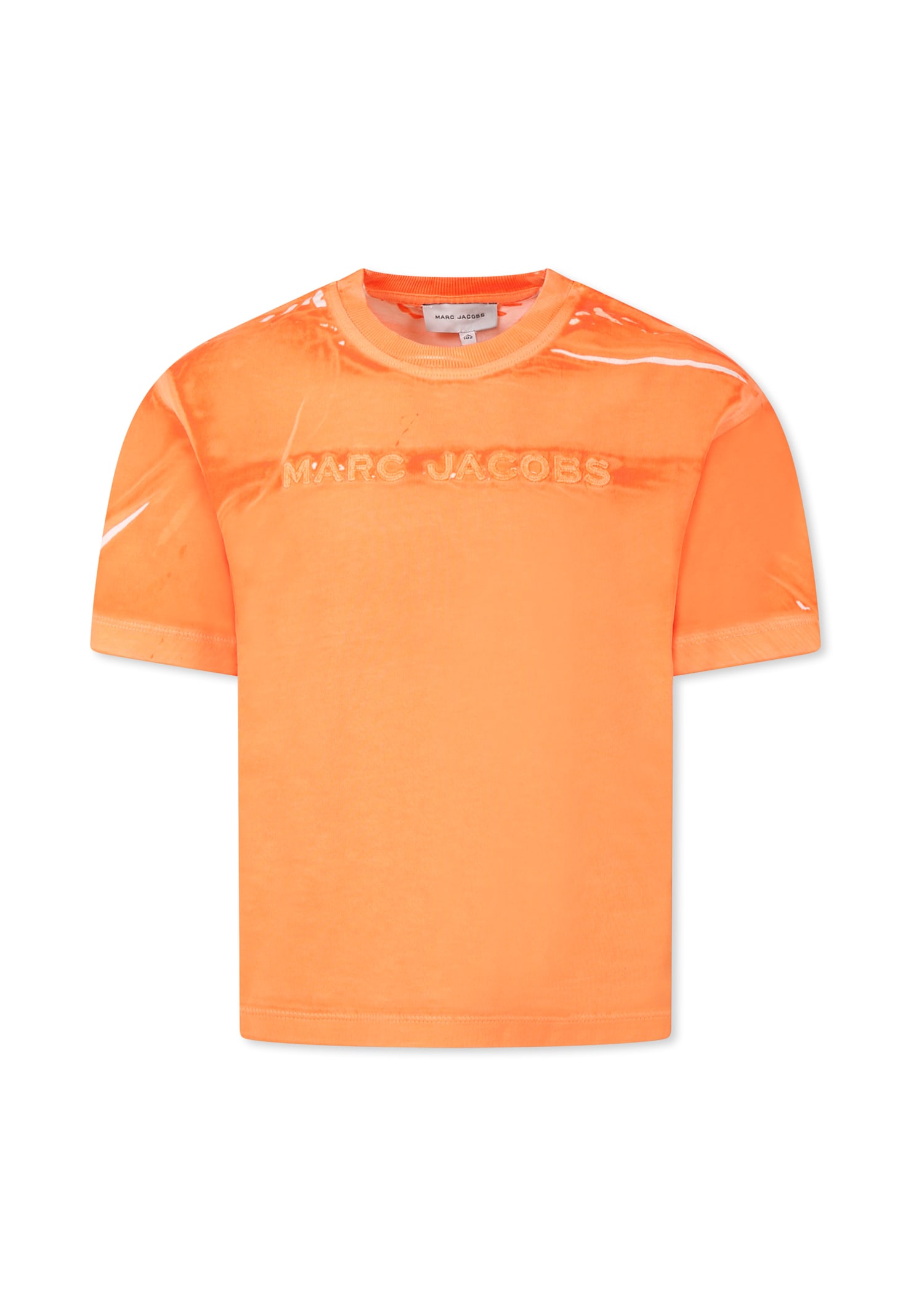 Little Marc Jacobs Orange T-shirt For Kids With Logo