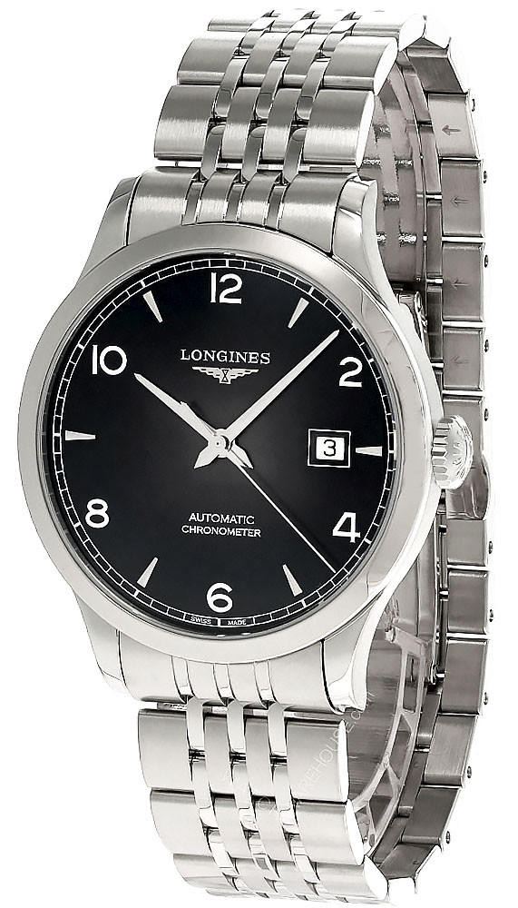 LONGINES Record 40MM AUTO SS Black Dial Men's Watch L28214566 / L2.821.4.56.6