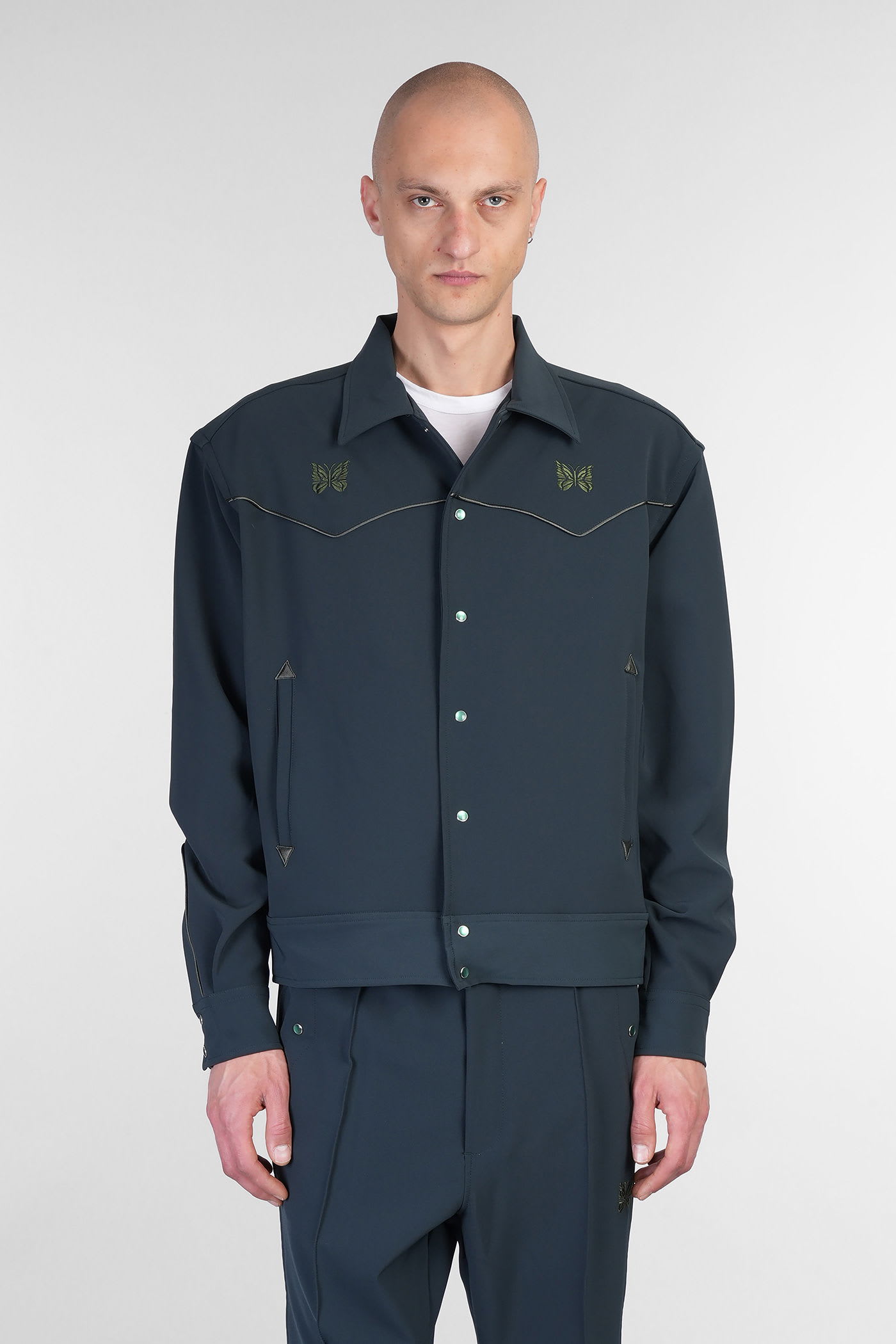 Needles Casual Jacket In Green Polyester