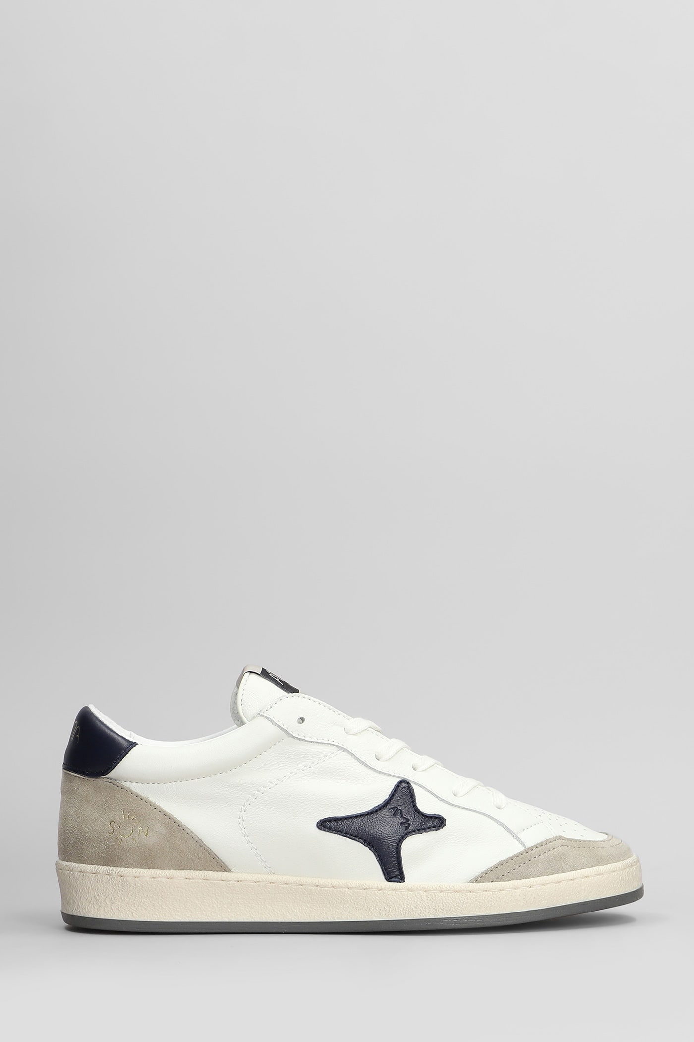 AMA-BRAND Sneakers In White Suede And Leather