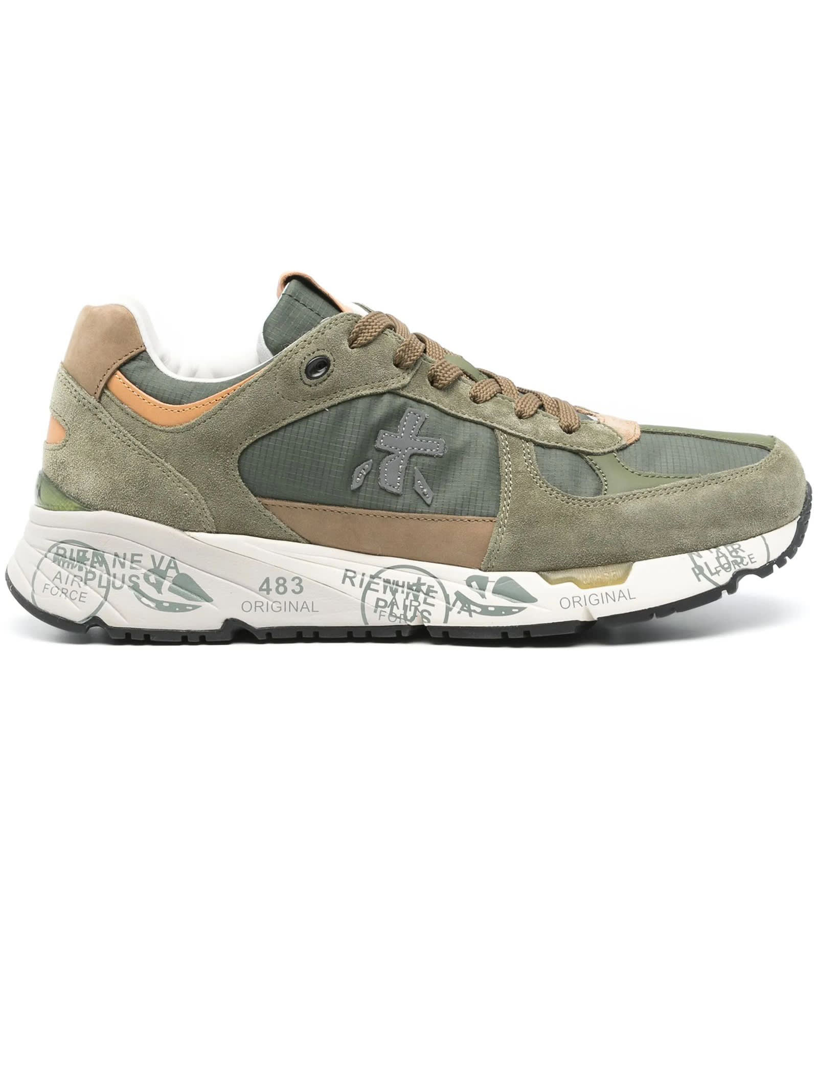 Premiata Olive Green Mase Sneakers