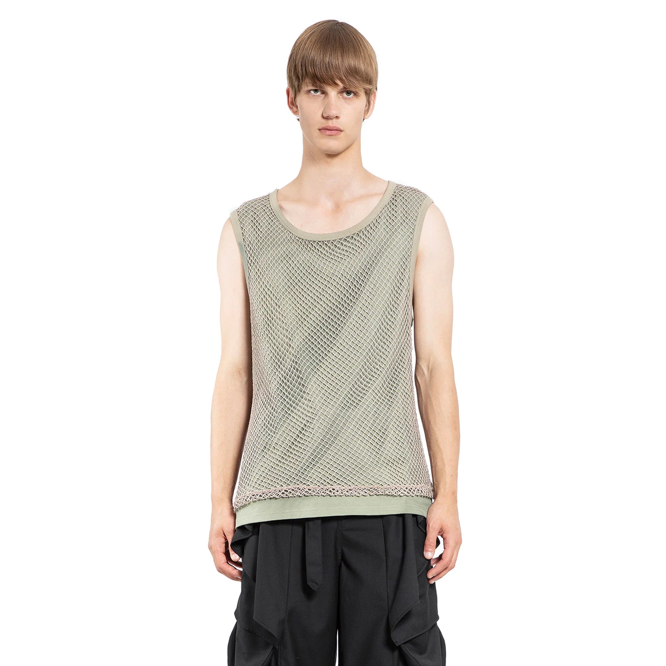 Sunbleached Layered Mesh Tank Top