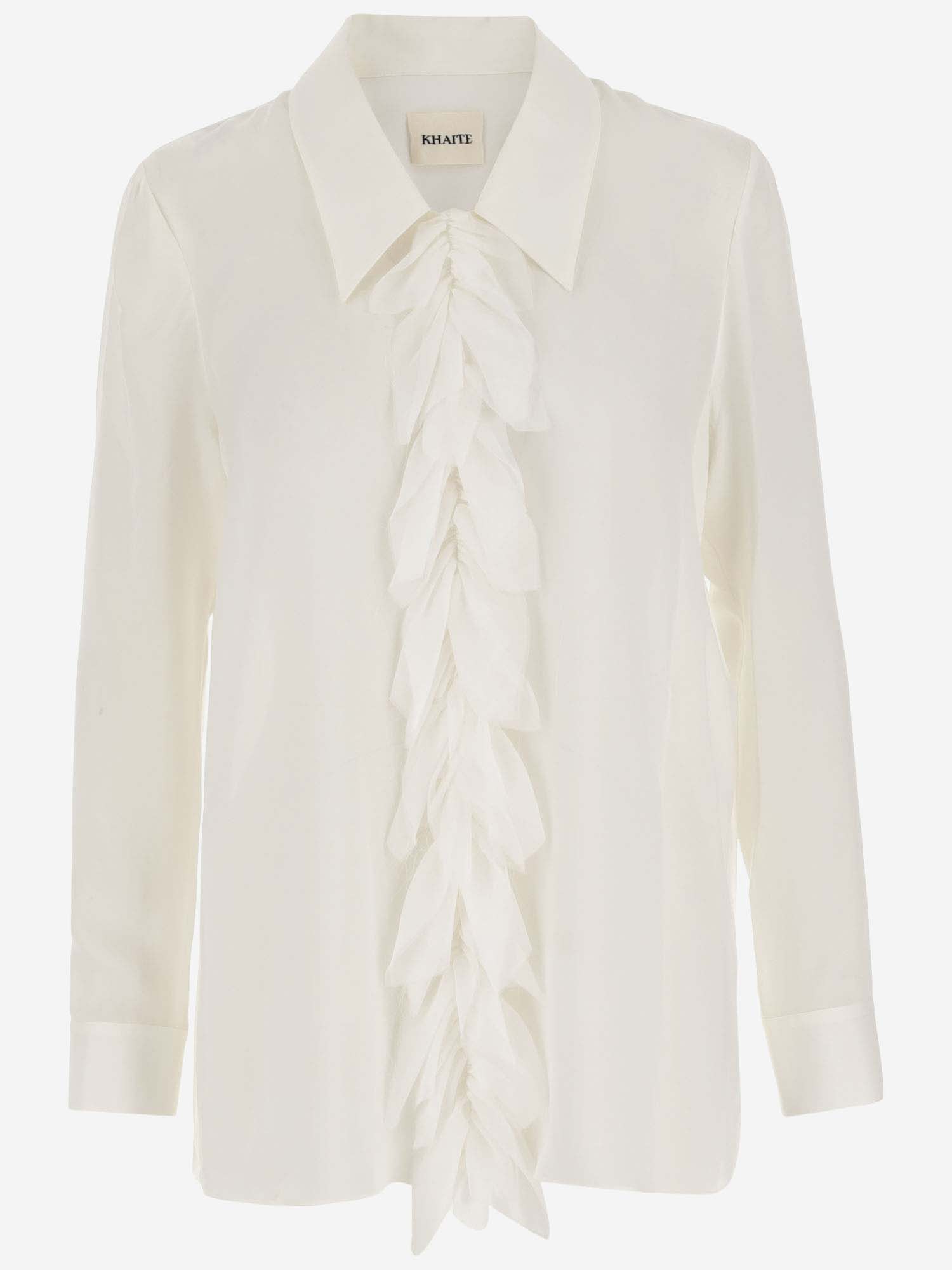 Khaite Luca Ruffle Shirt