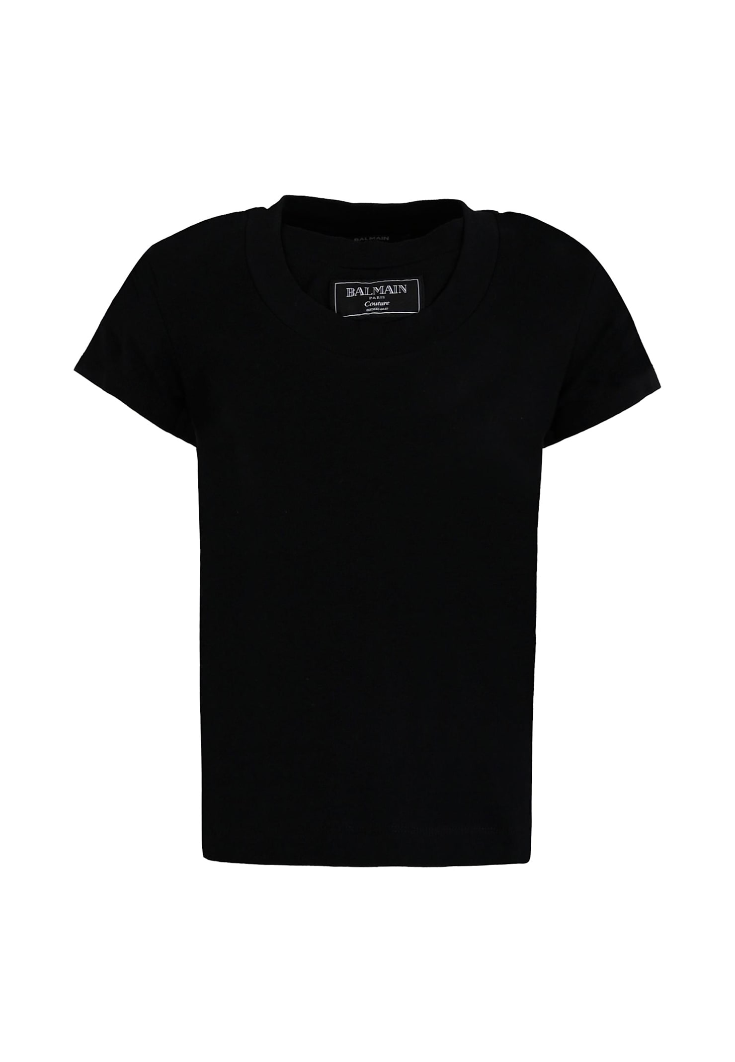 Balmain Black T-shirt For Girl With Logo