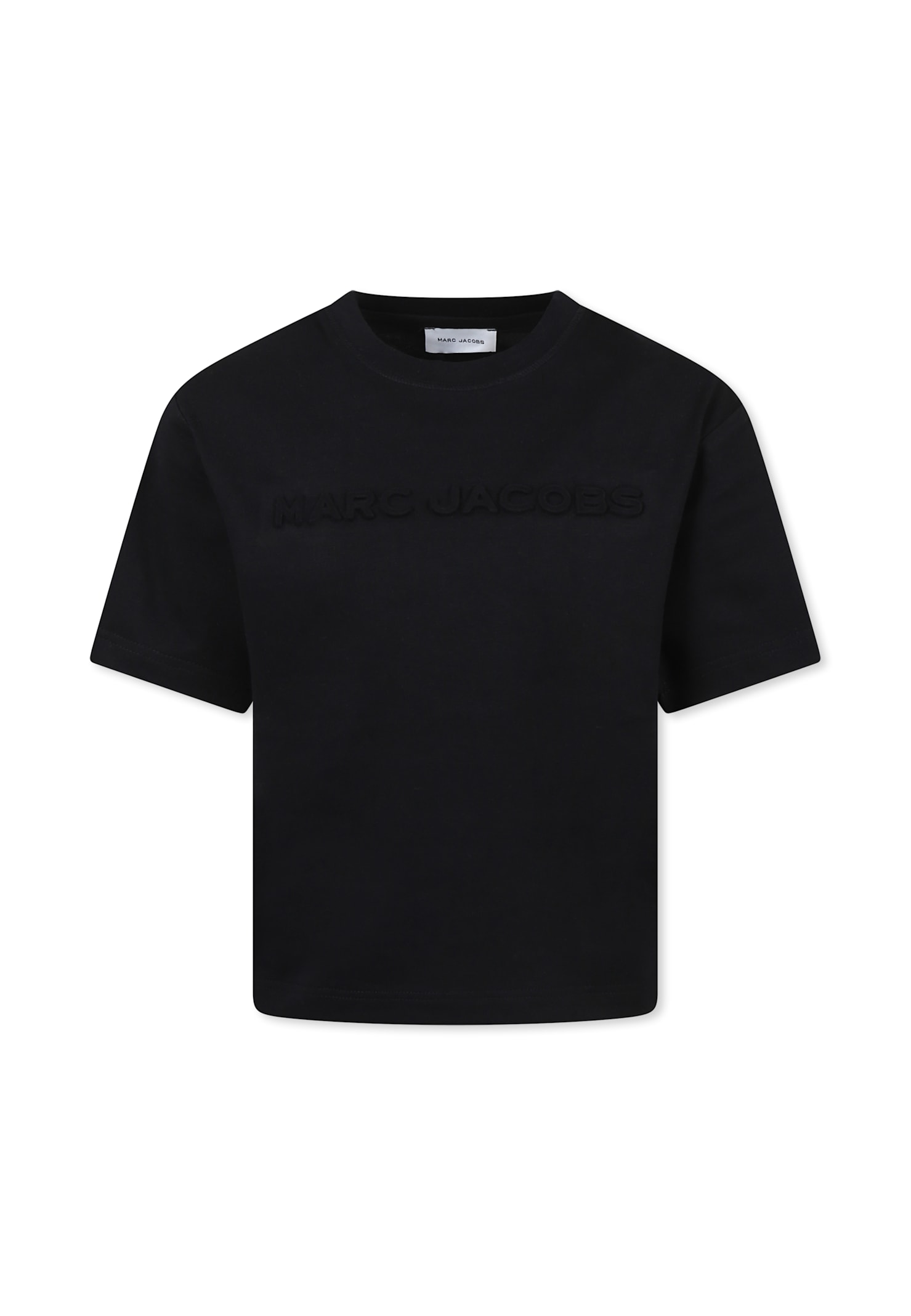 Marc Jacobs Black T-shirt For Kids With Logo