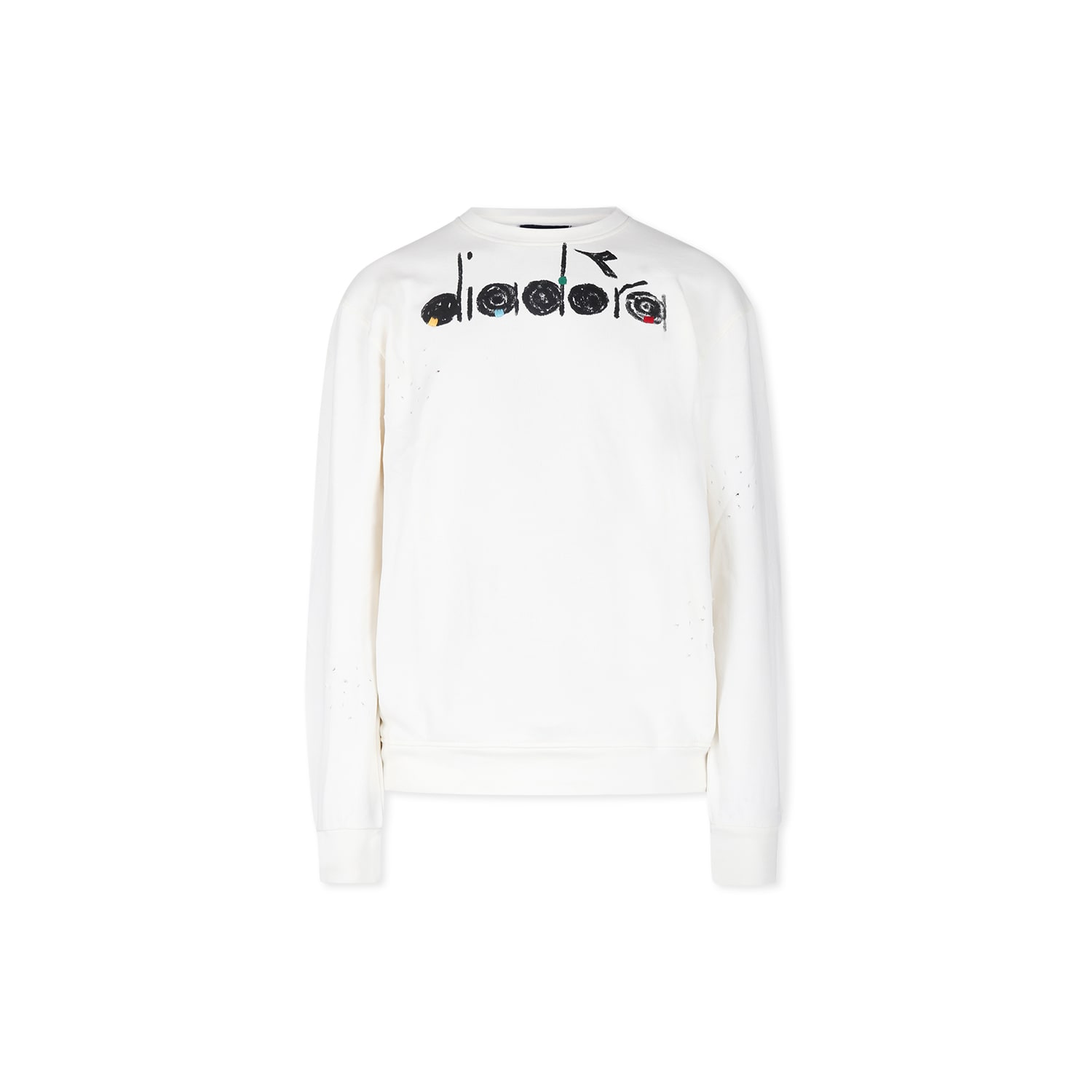 Diadora Ivory Sweatshirt For Kids With Logo