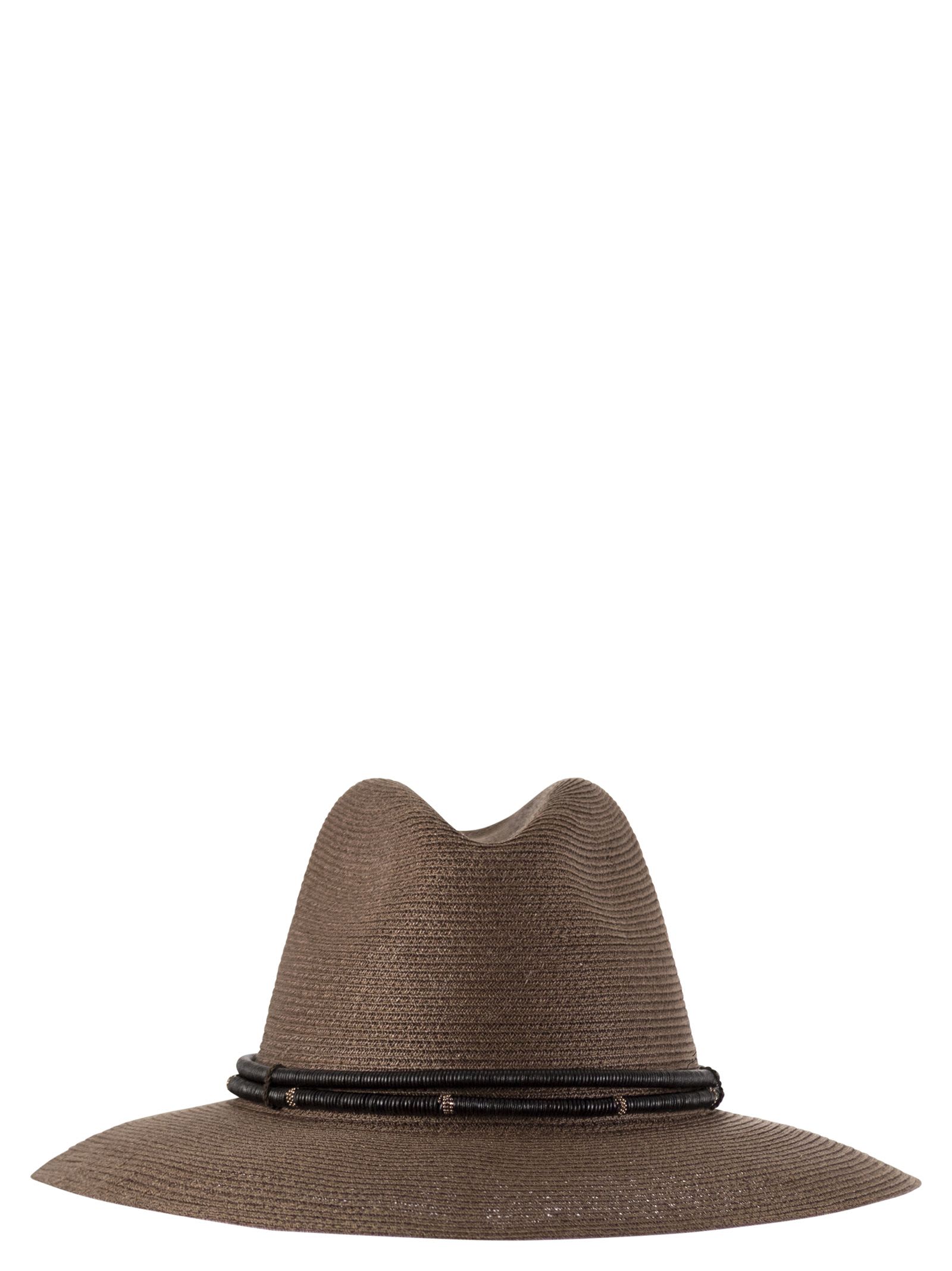 Brunello Cucinelli Fedora In Hemp And Techno Cotton