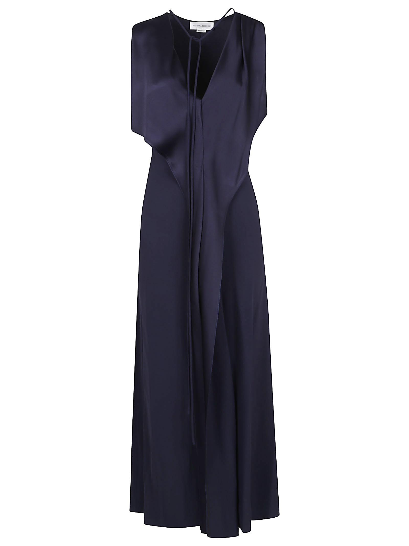 Victoria Beckham Sleeveless Draped V-neck Midi