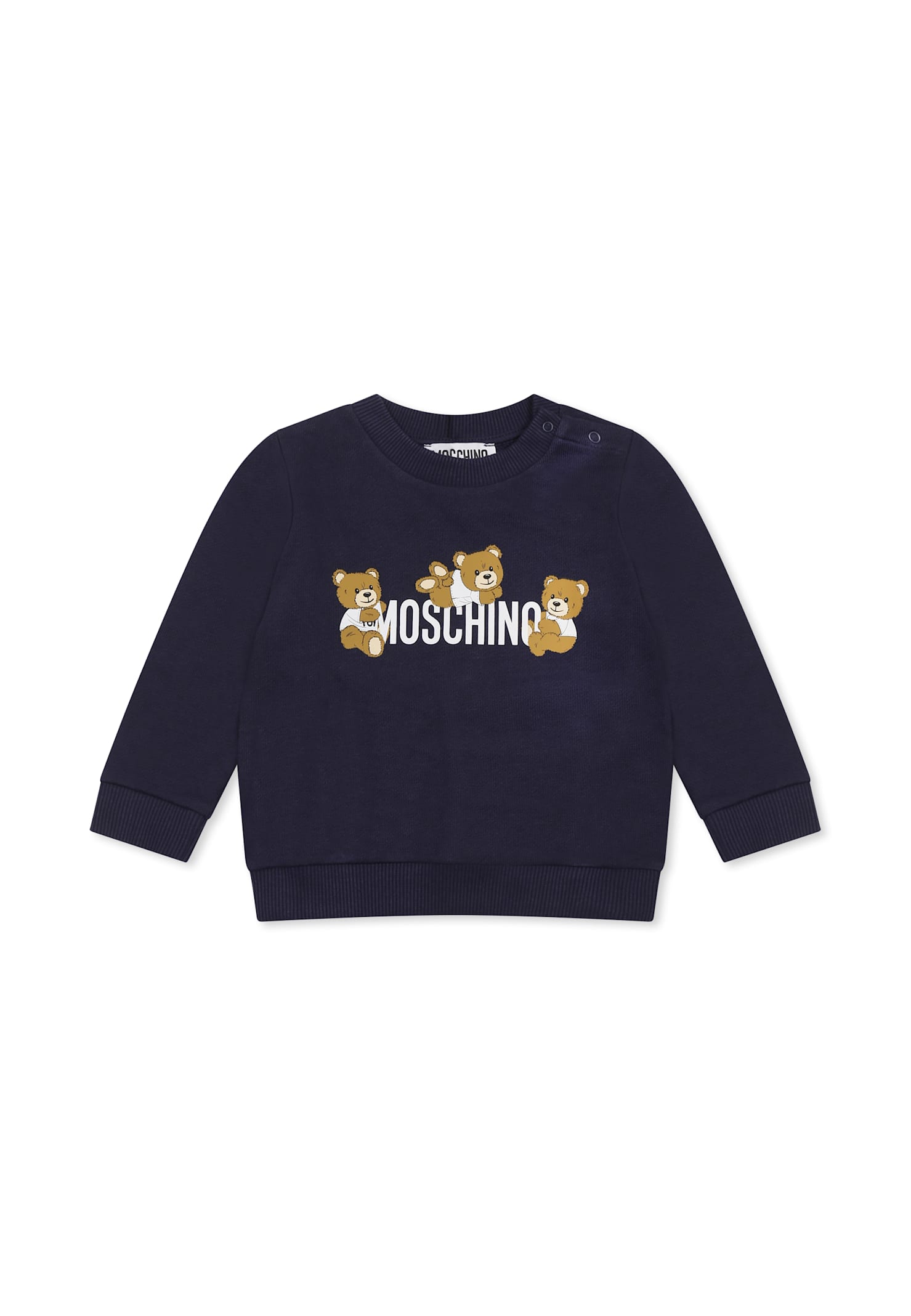 Moschino Blue Sweatshirt For Babykids With Teddy Bears